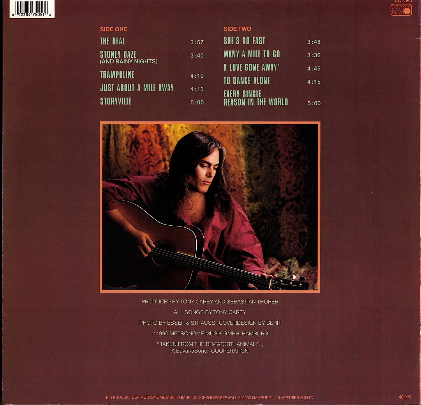 Tony Carey ‎- Storyville Vinyl LP Kopie