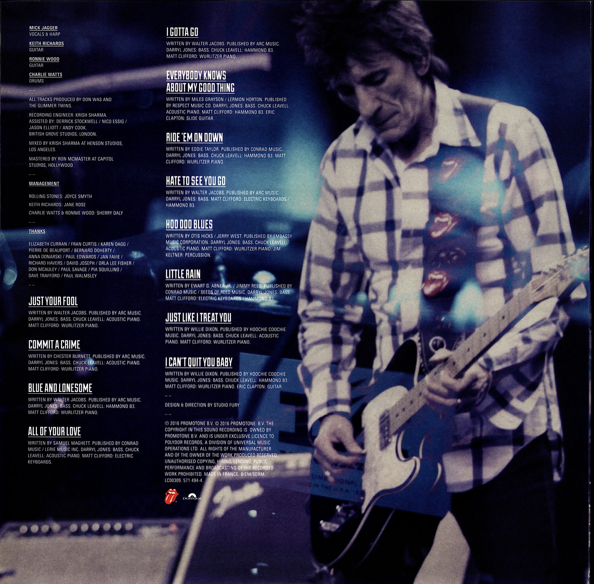 The Rolling Stones - Blue & Lonesome VInyl 2LP