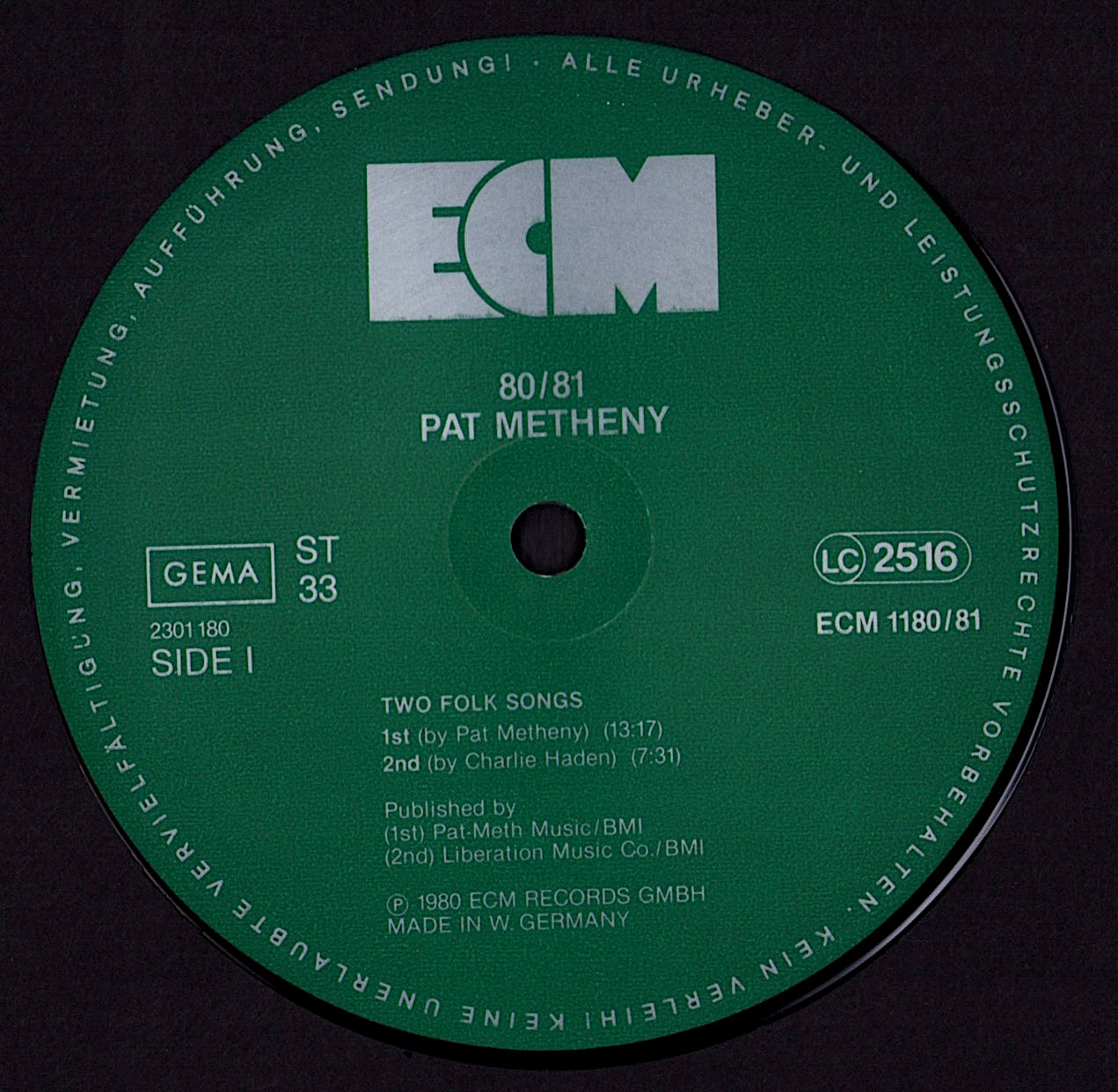 Pat Metheny, Charlie Haden, Jack DeJohnette, Dewey Redman, Mike Brecker - 80/81 Vinyl 2LP