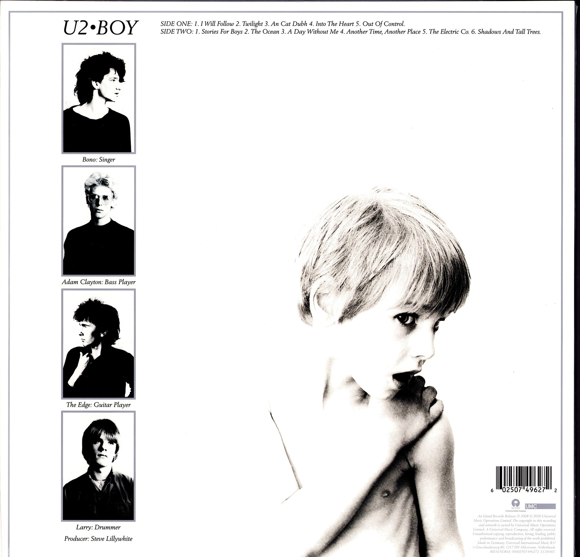 U2 – Boy Vinyl LP | White Vinyl | RSD Black Friday | 2020