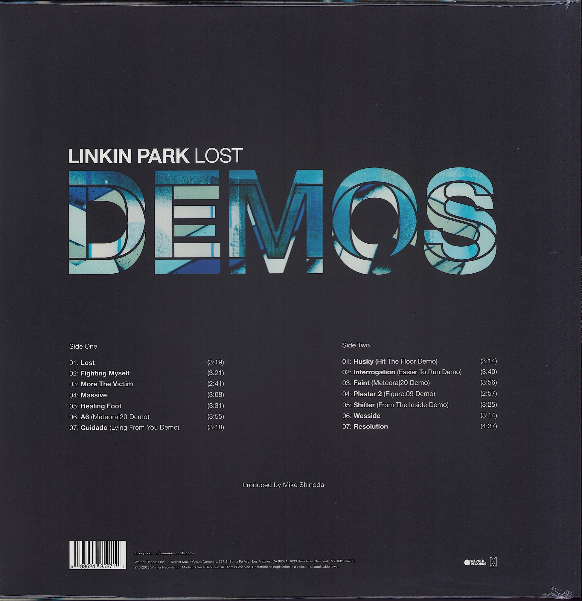 Linkin Park - Lost Demos Seablue Vinyl LP RSD 2023 Exclusive Black Friday Edition
