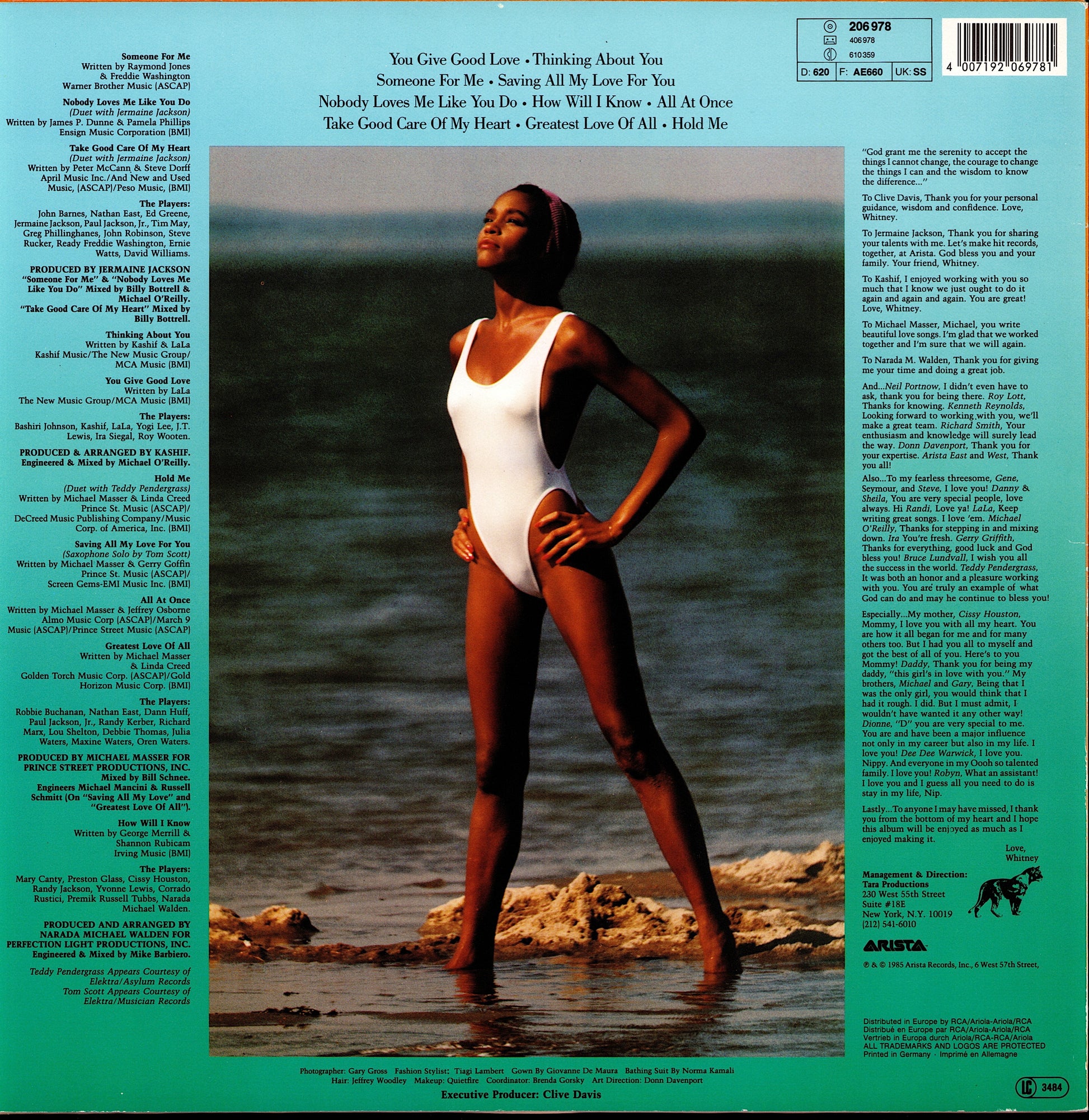 Whitney Houston – Whitney Houston Vinyl LP Kopie