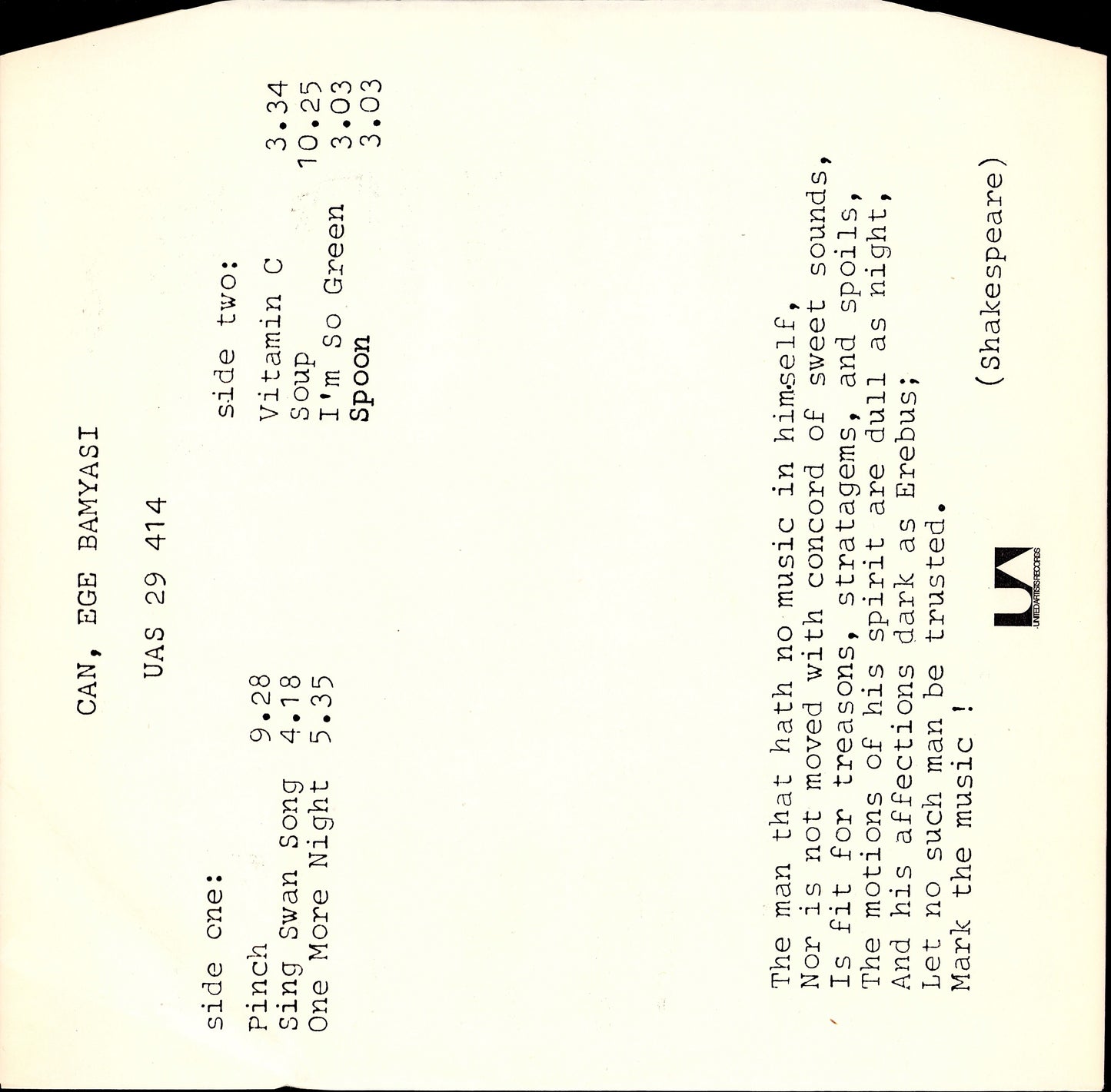 The Can - Monster Movie Vinyl LP Kopie Kopie Kopie Kopie Kopie