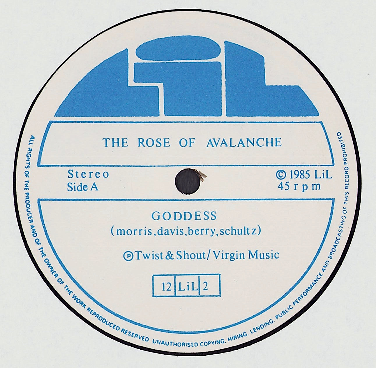 The Rose Of Avalanche ‎- Goddess Vinyl 12"