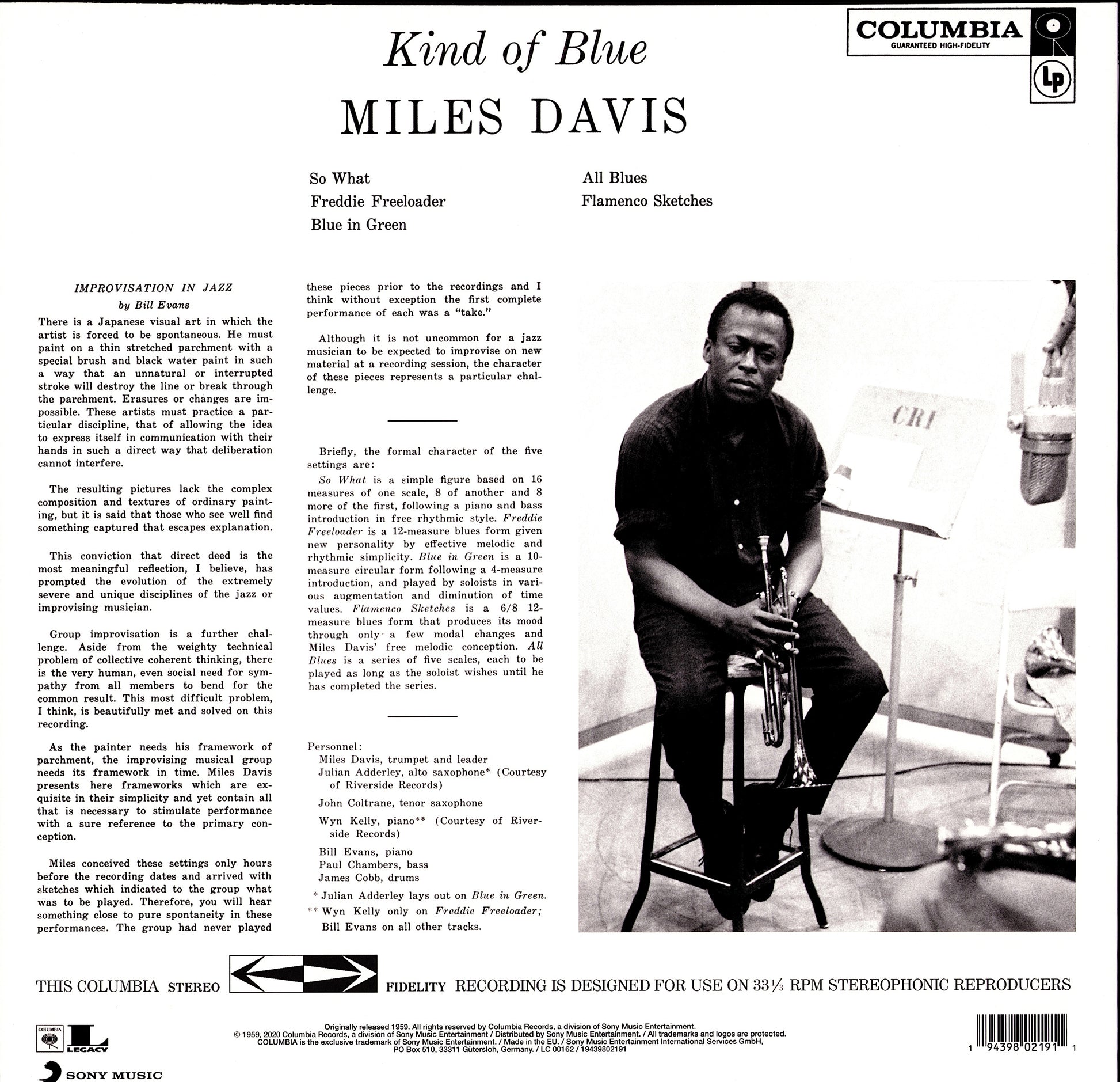 Miles Davis – Miles Davis In Europe Vinyl LP Kopie