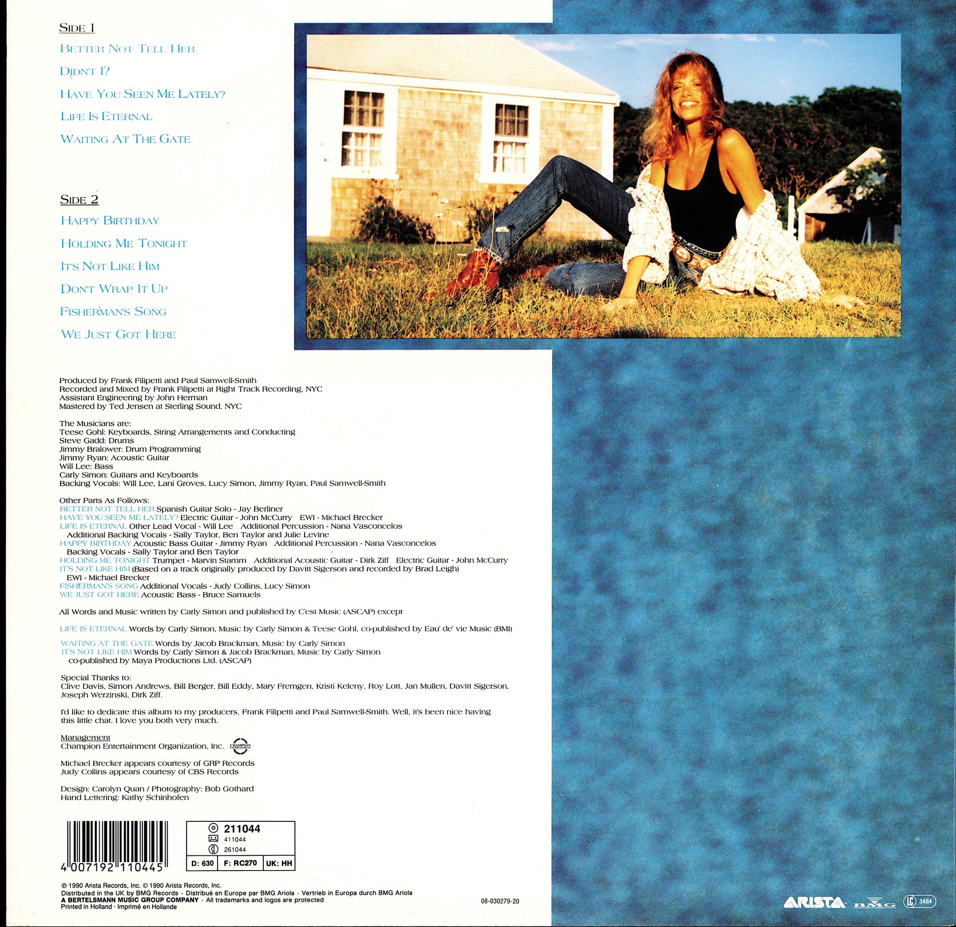 Carly Simon – Boys in the Trees Vinyl LP Kopie