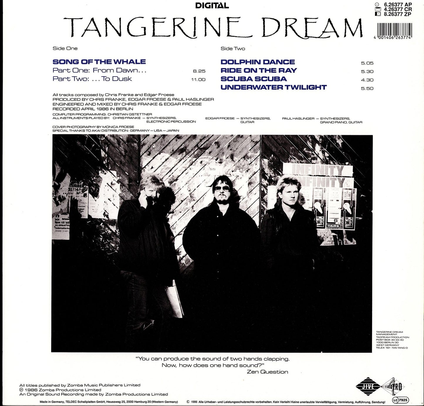 Tangerine Dream – Underwater Sunlight Vinyl LP Kopie