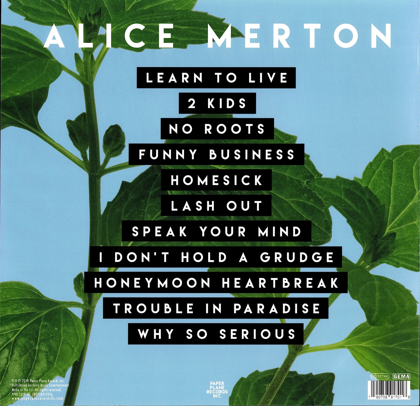 Alice Merton – Mint Green Vinyl LP, EU Original, 2019