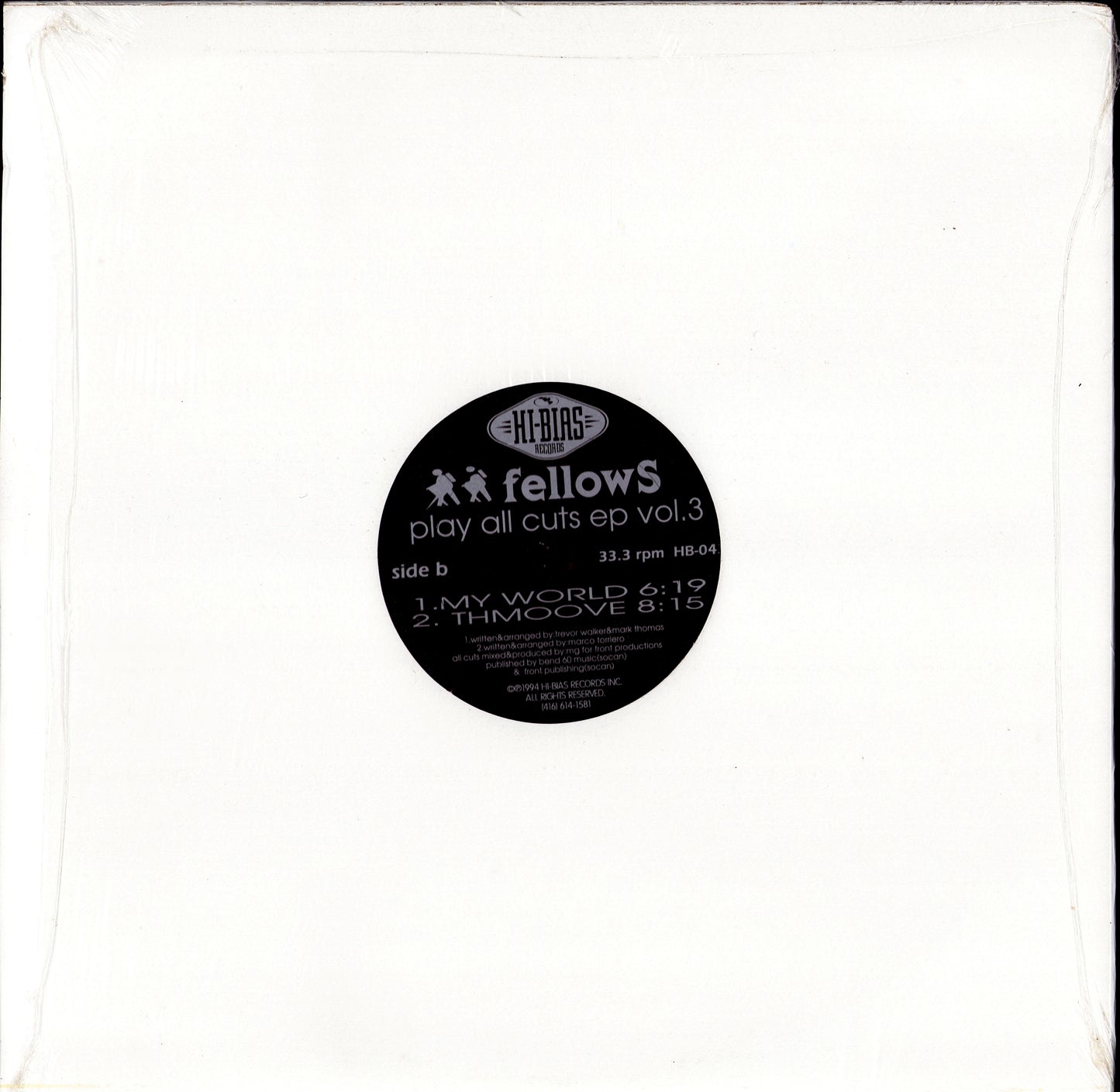 Fellows - Play All Cuts EP Vol. 3 Vinyl 12" EP