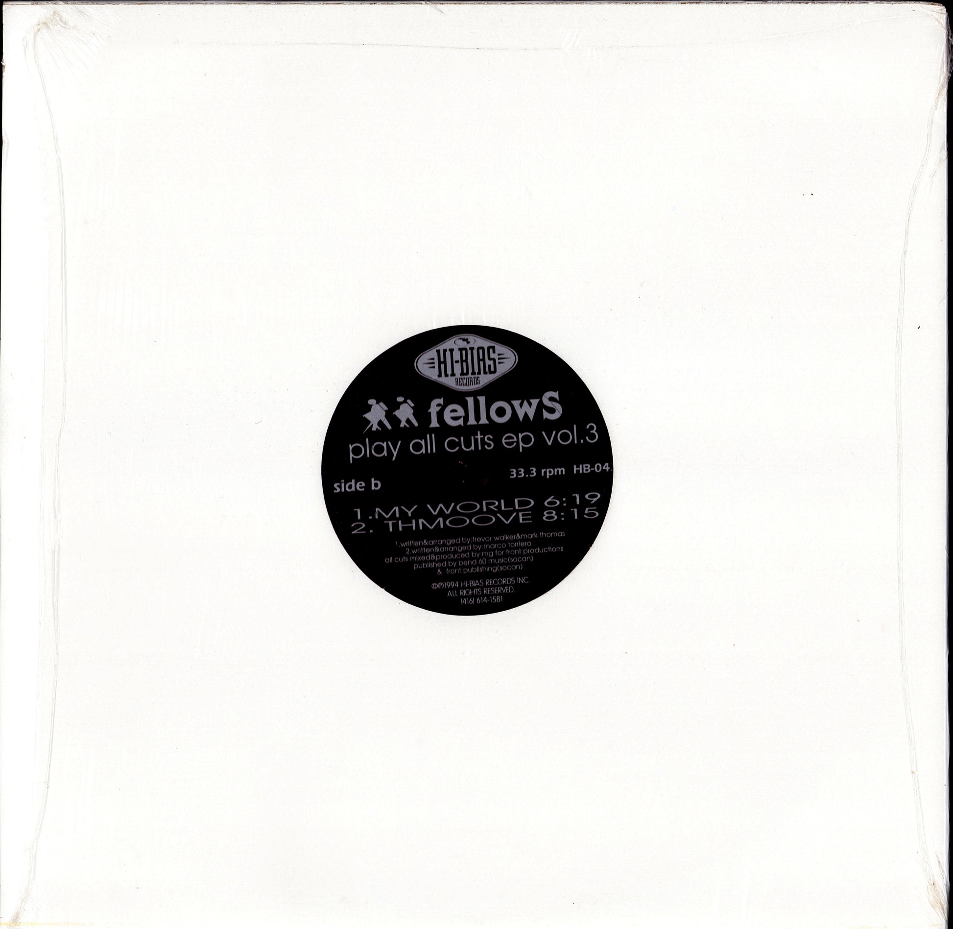 Fellows - Play All Cuts EP Vol. 3 Vinyl 12" EP