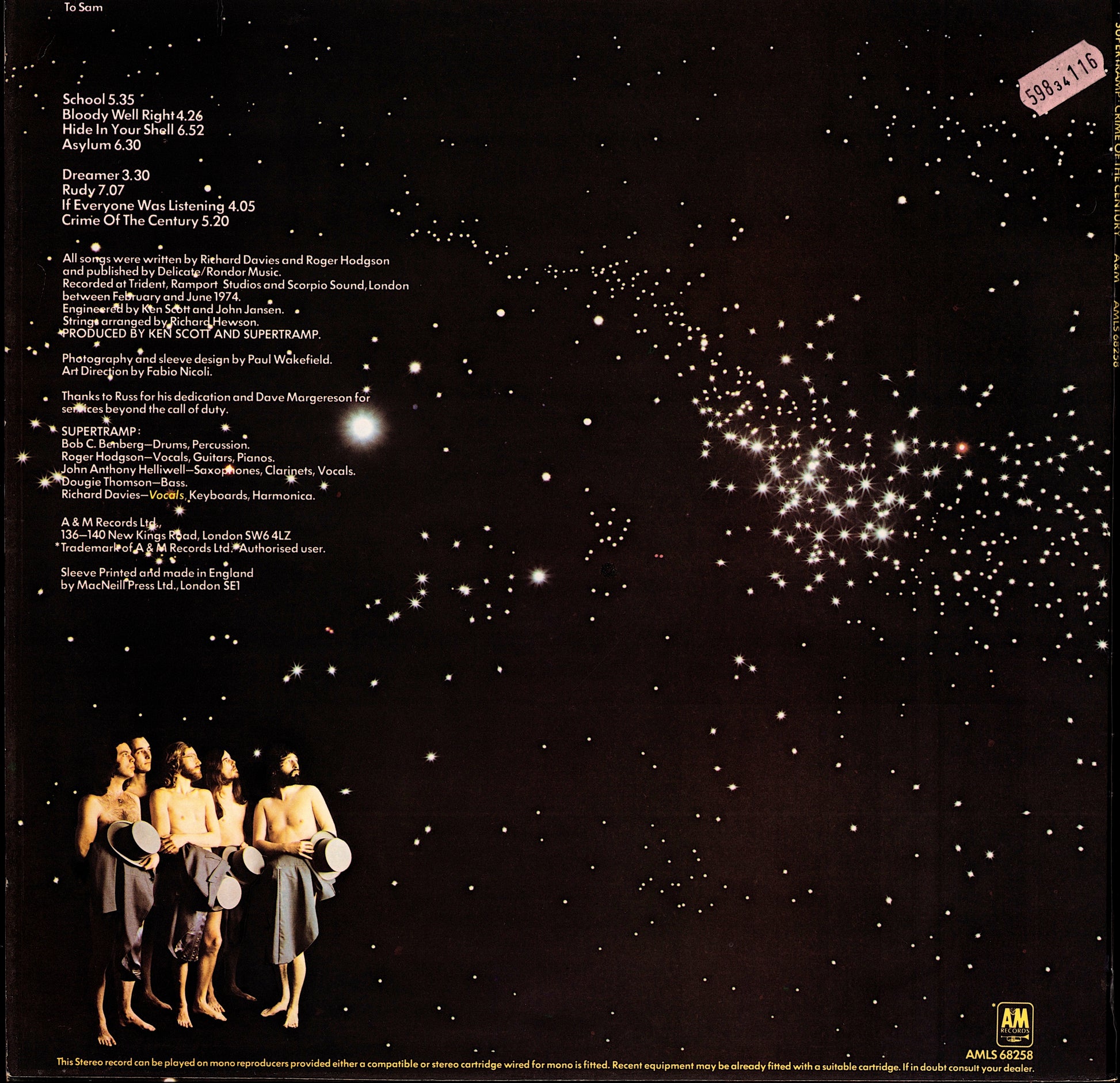 Supertramp - Crime Of The Century Vinyl LP