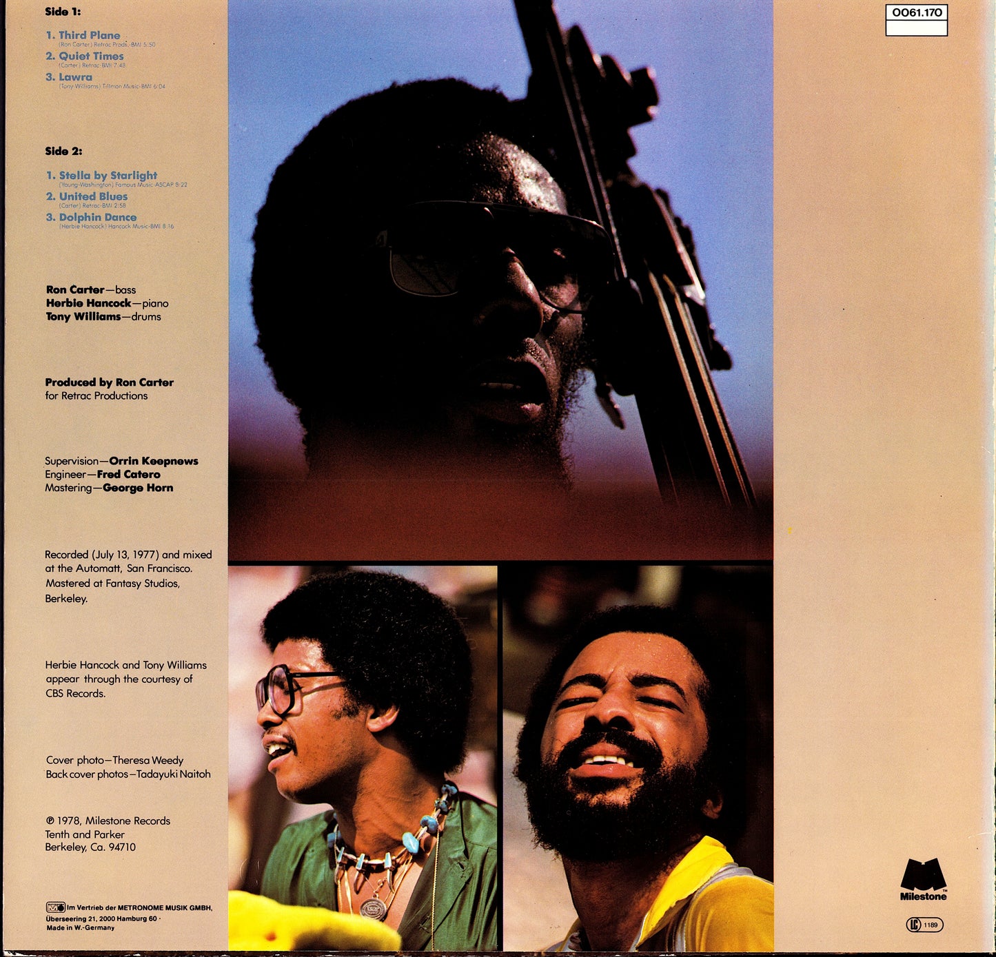Ron Carter / Herbie Hancock / Tony Williams – Third Plane (Vinyl LP | DE Original | 1982)