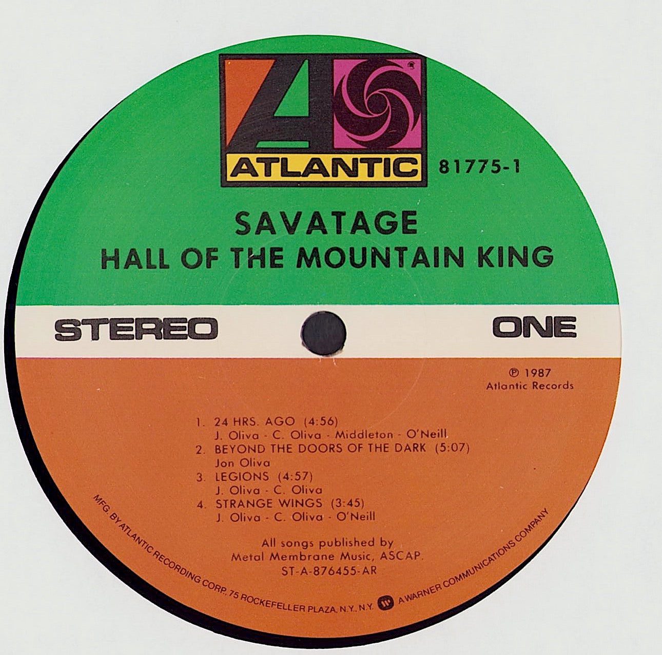 Savatage ‎– Hall Of The Mountain King Vinyl LP