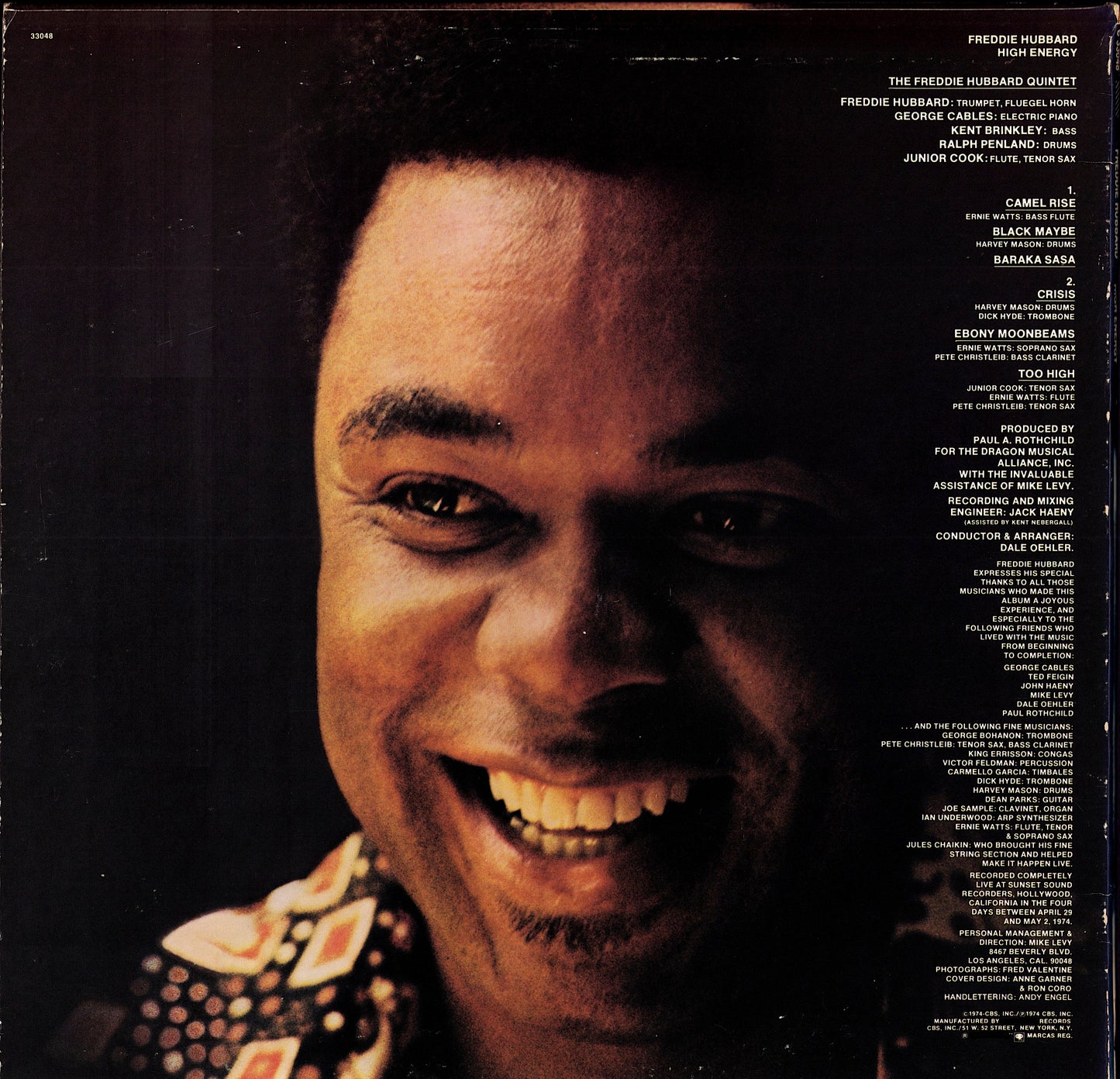Freddie Hubbard – High Energy Vinyl LP, US Original, 1974