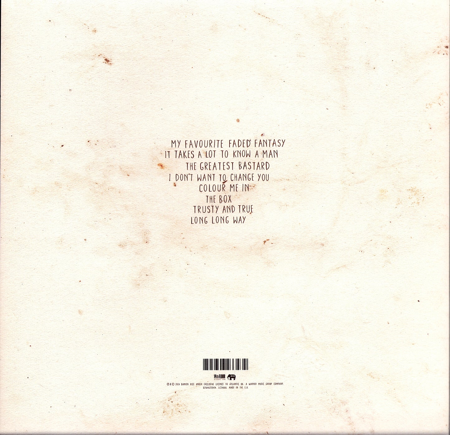 Damien Rice – My Favourite Faded Fantasy Vinyl 2LP | EU Original | 45 RPM | 2014