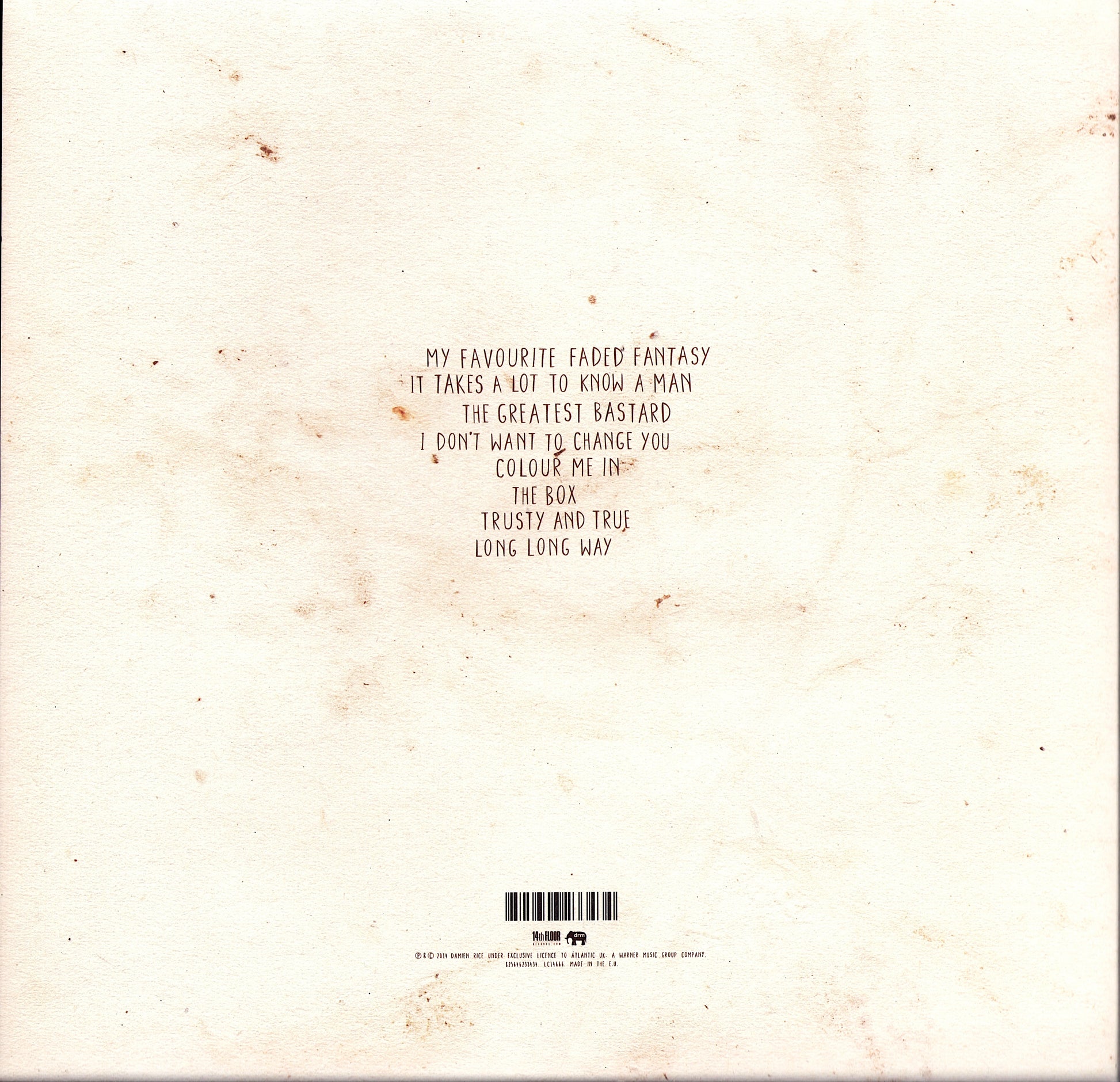 Damien Rice – My Favourite Faded Fantasy Vinyl 2LP | EU Original | 45 RPM | 2014