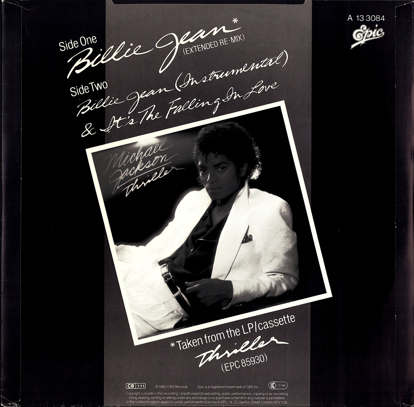 Michael Jackson – Billie Jean Vinyl 12" | Extended Re-mix | UK Original | 1983
