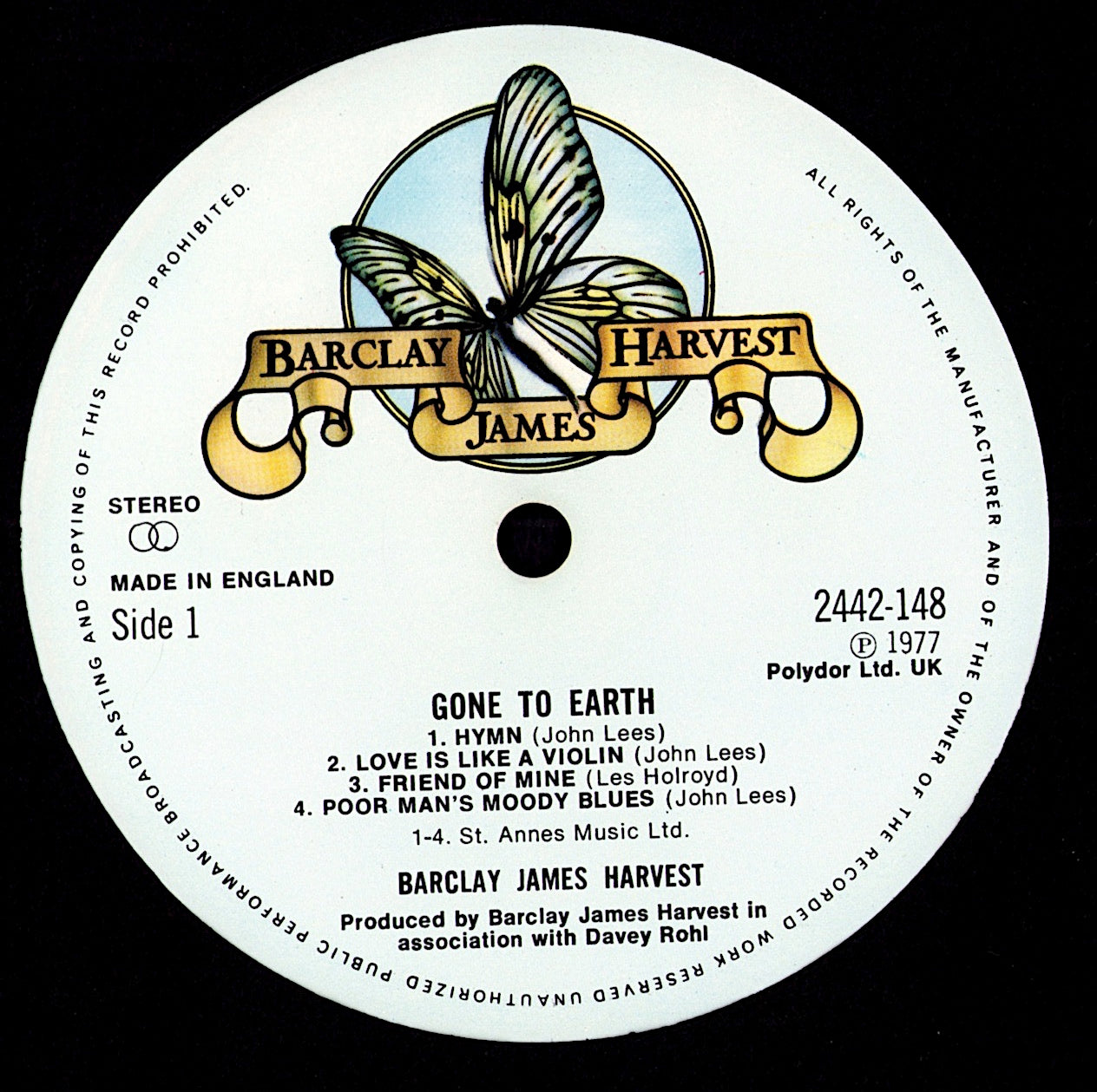 Barclay James Harvest – Gone to Earth Vinyl LP | UK Original | 1977