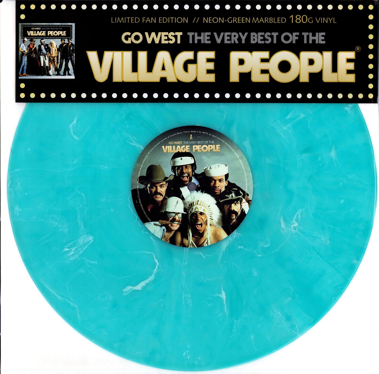 Village People – Go West: The Very Best Of The Village People Neon Green Vinyl LP