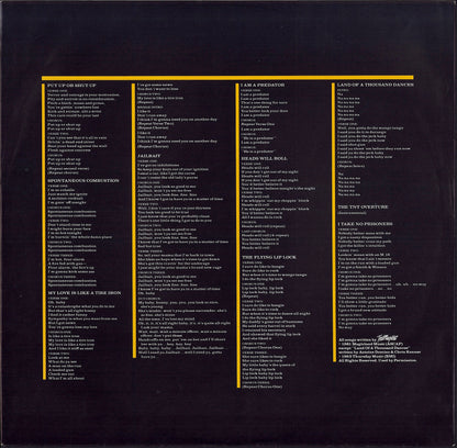 Ted Nugent ‎– Intensities In 10 Cities Vinyl LP