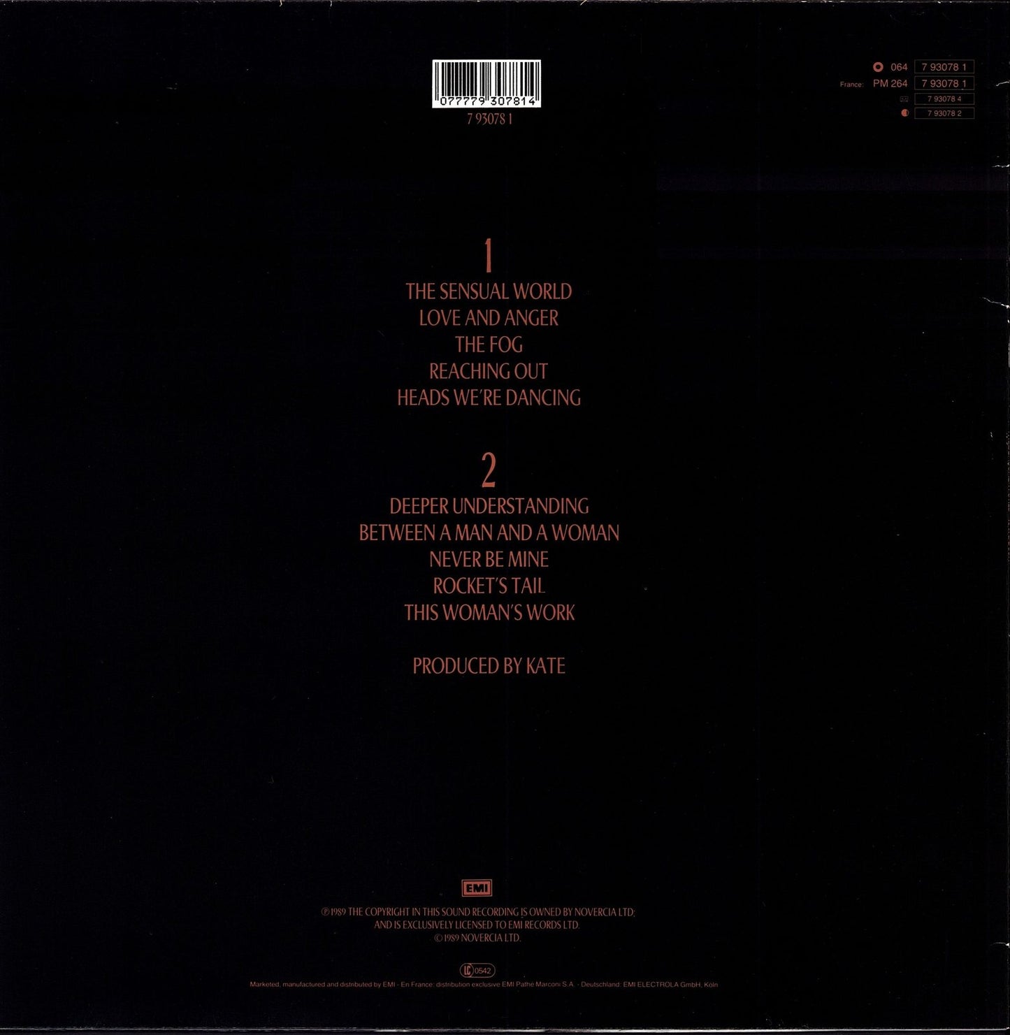 Kate Bush - The Sensual World Vinyl LP Kopie