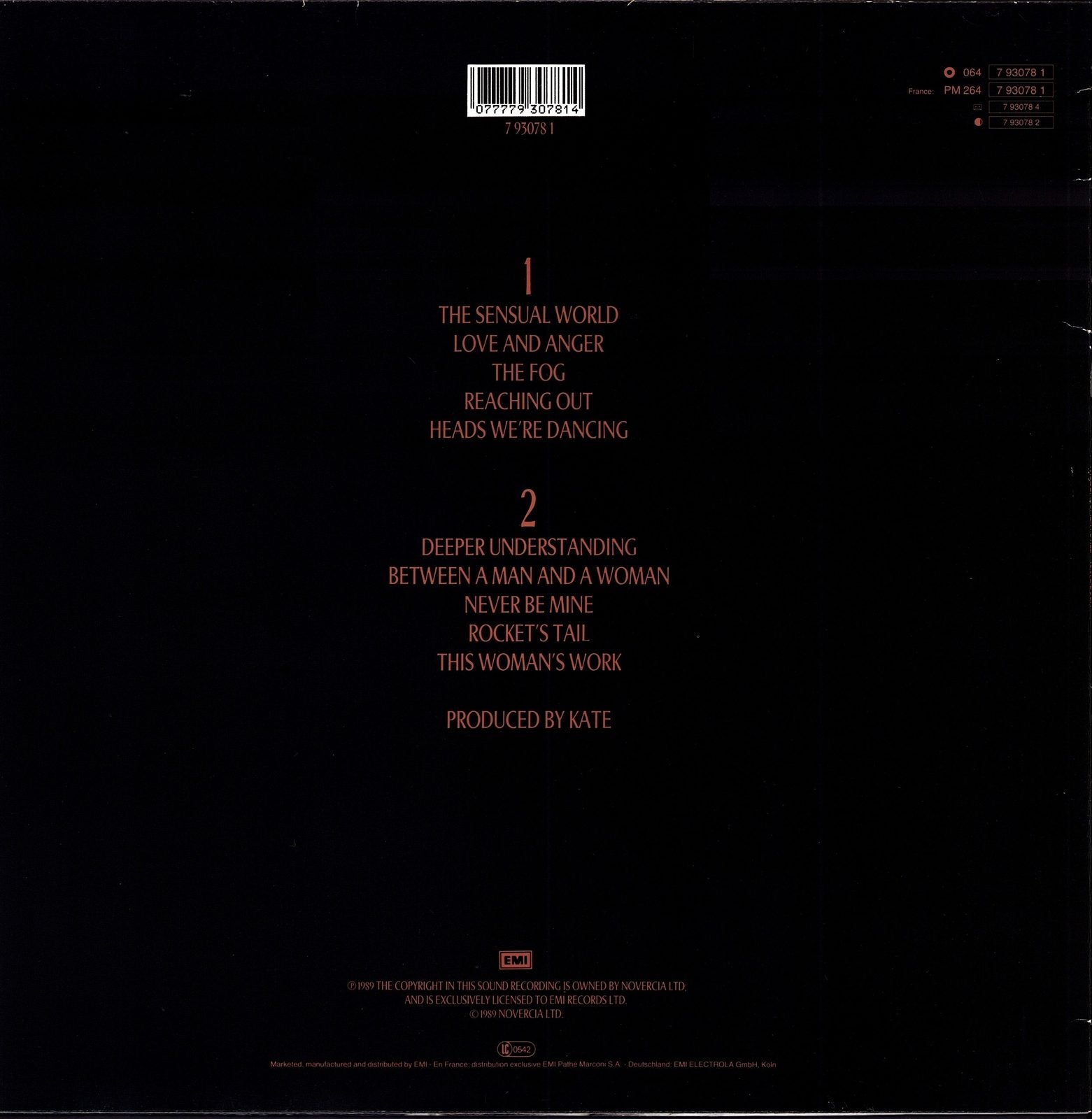 Kate Bush - The Sensual World Vinyl LP Kopie