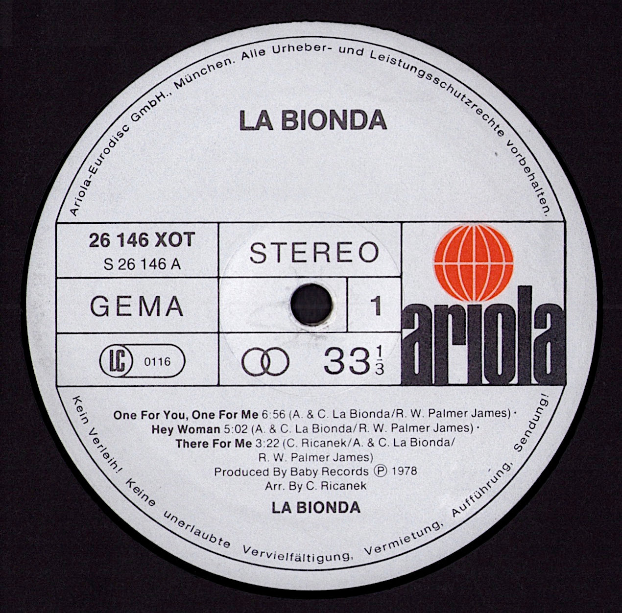 La Bionda – La Bionda Vinyl LP