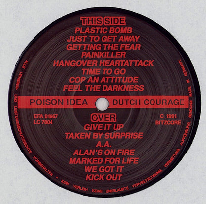 Poison Idea ‎- Dutch Courage Vinyl LP