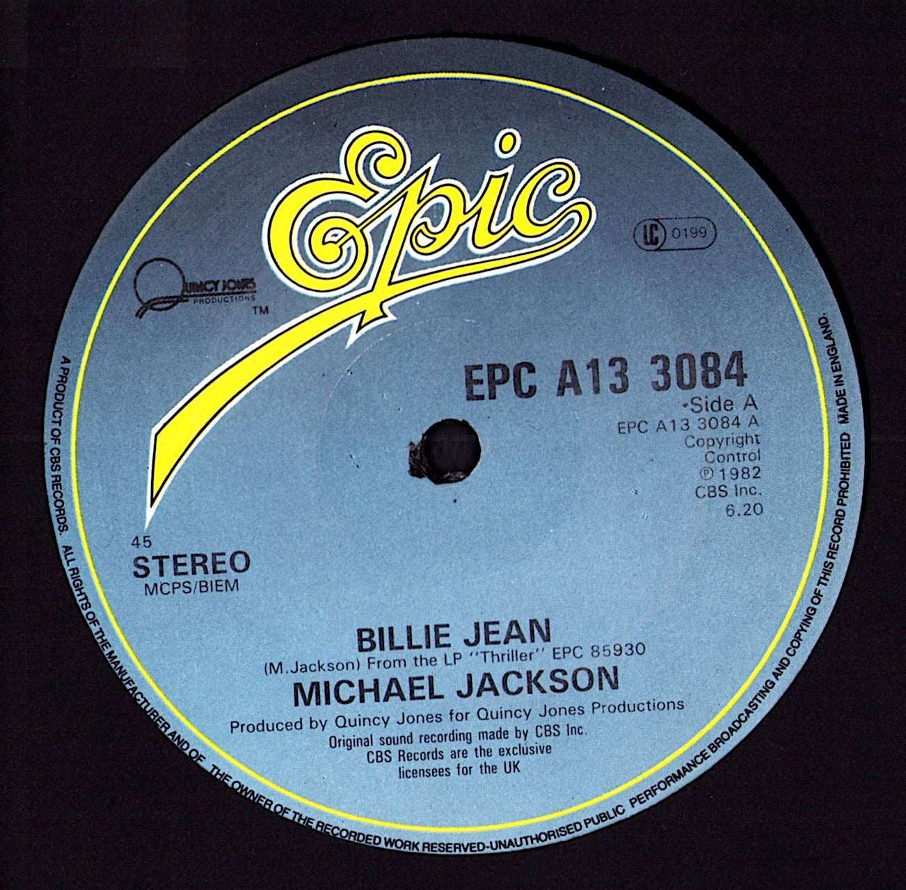 Michael Jackson – Billie Jean Vinyl 12" | Extended Re-mix | UK Original | 1983