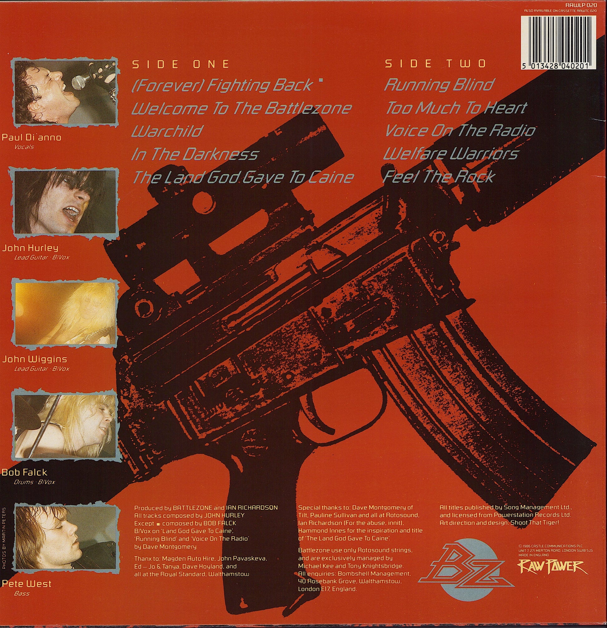Paul Di'anno's Battlezone ‎- Fighting Back Vinyl LP