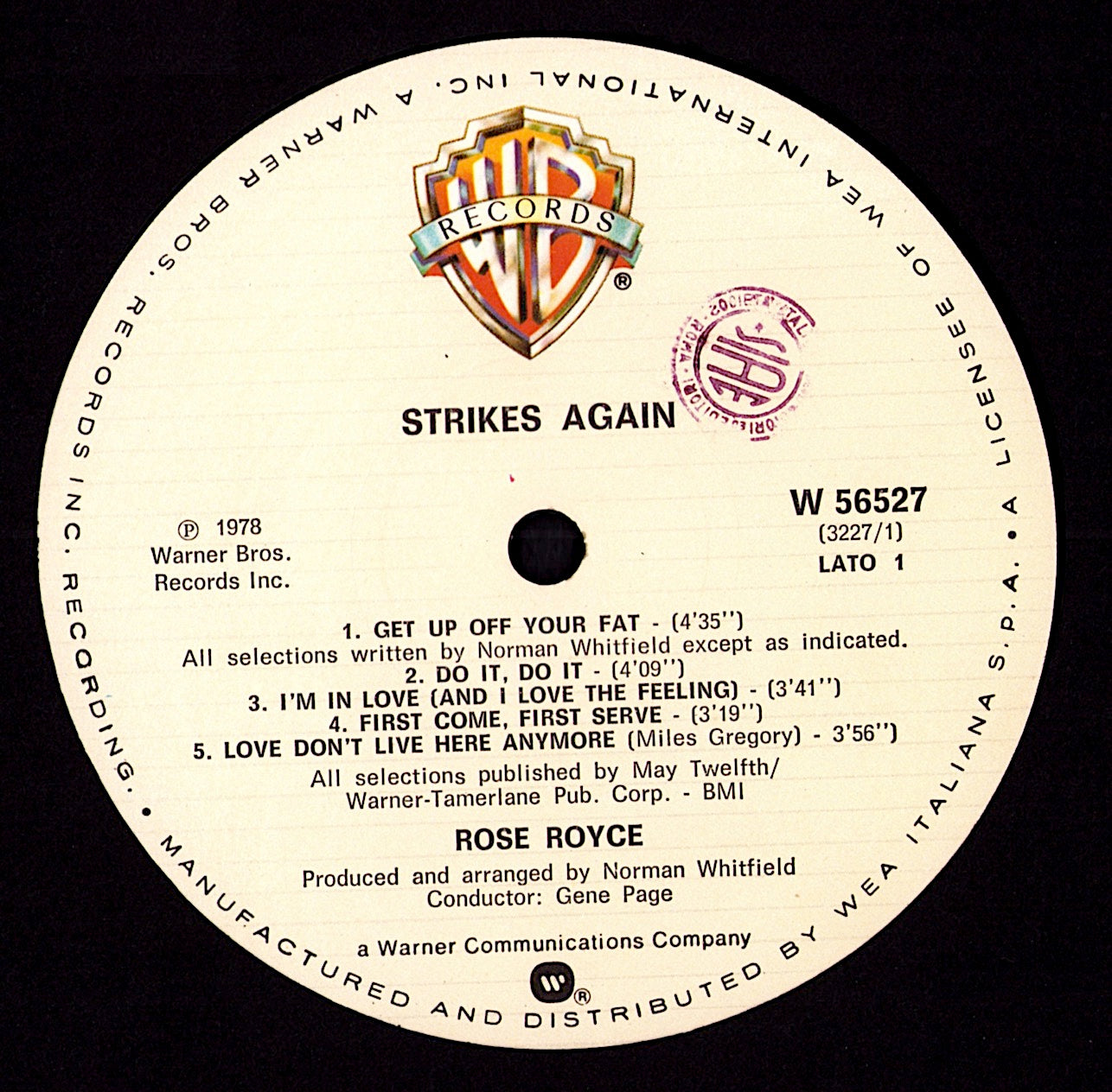 Spinners – From Here to Eternally Vinyl LP, DE Original, 1979 Kopie