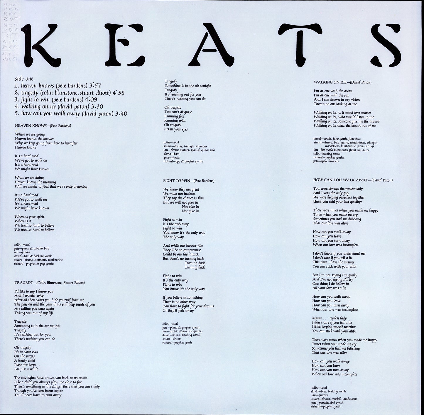 Keats - Keats (Vinyl LP)