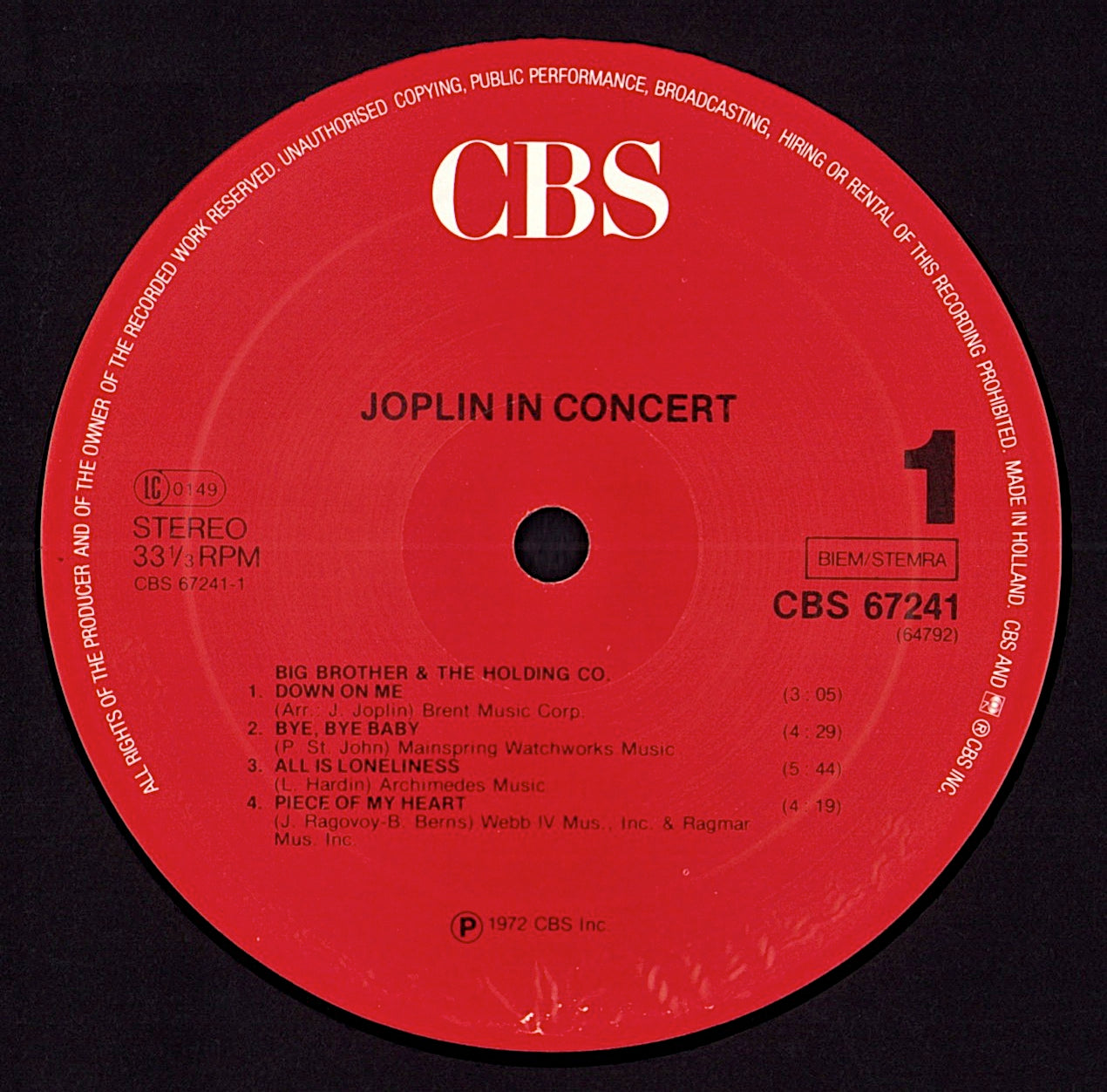 Janis Joplin - Joplin in Concert Vinyl 2LP Kopie