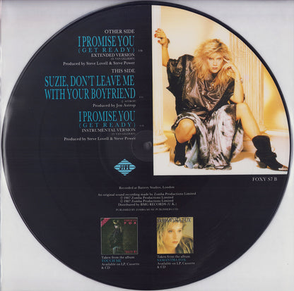 Samantha Fox ‎- I Promise You Get Ready Picture Disc Vinyl 12"