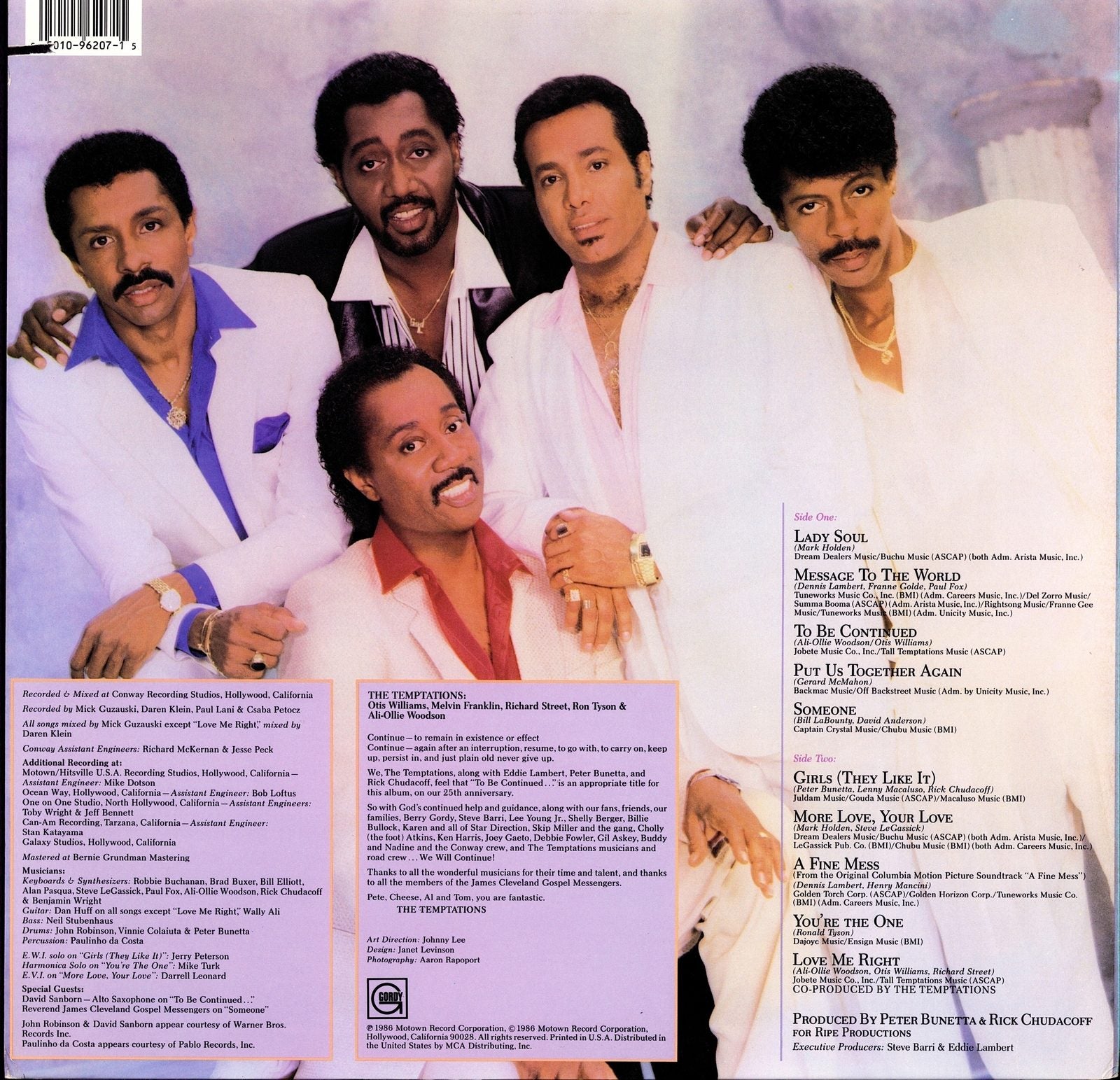 The Temptations - Truly For You Vinyl LP Kopie