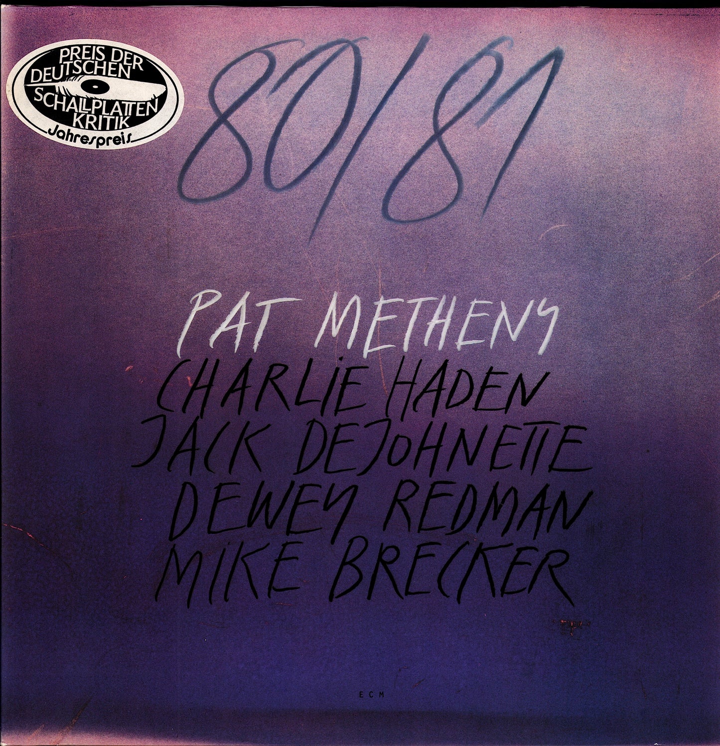Pat Metheny, Charlie Haden, Jack DeJohnette, Dewey Redman, Mike Brecker - 80/81 Vinyl 2LP