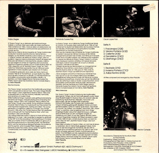 Astor Piazzolla Y Su Quinteto Tango Nuevo – Live In Wien Vol. 1 Vinyl LP