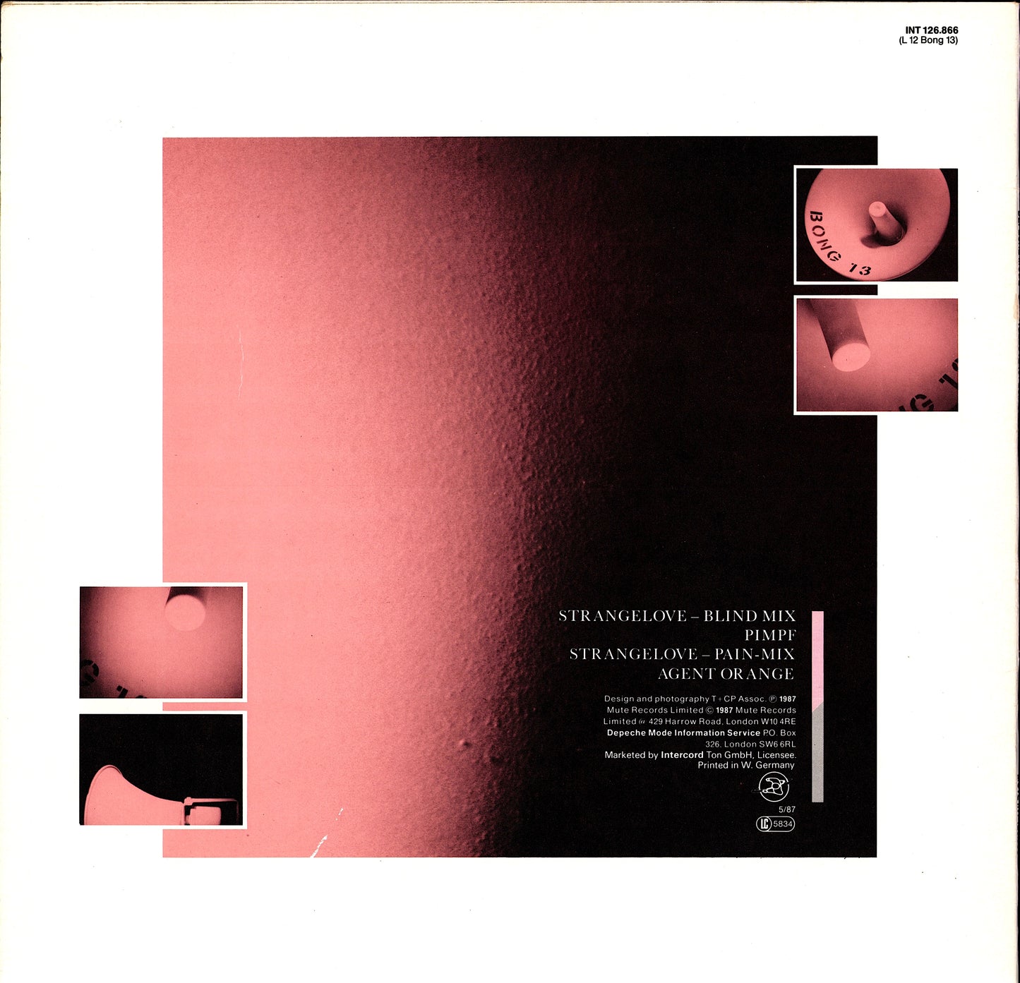 Depeche Mode - Strangelove Orange Transparent Vinyl 12" Maxi-Single Kopie