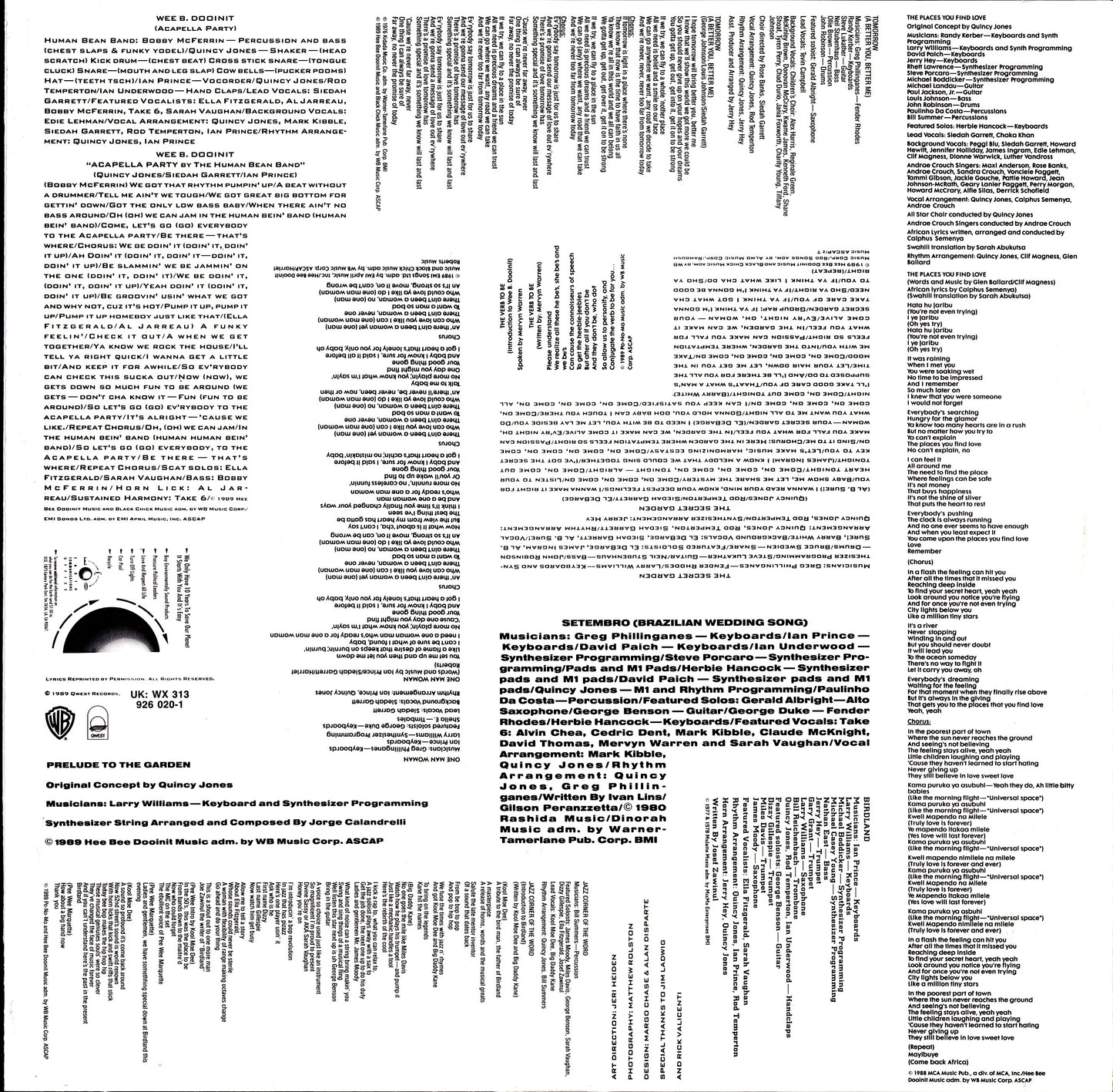 Quincy Jones – Back On The Block (Vinyl LP)