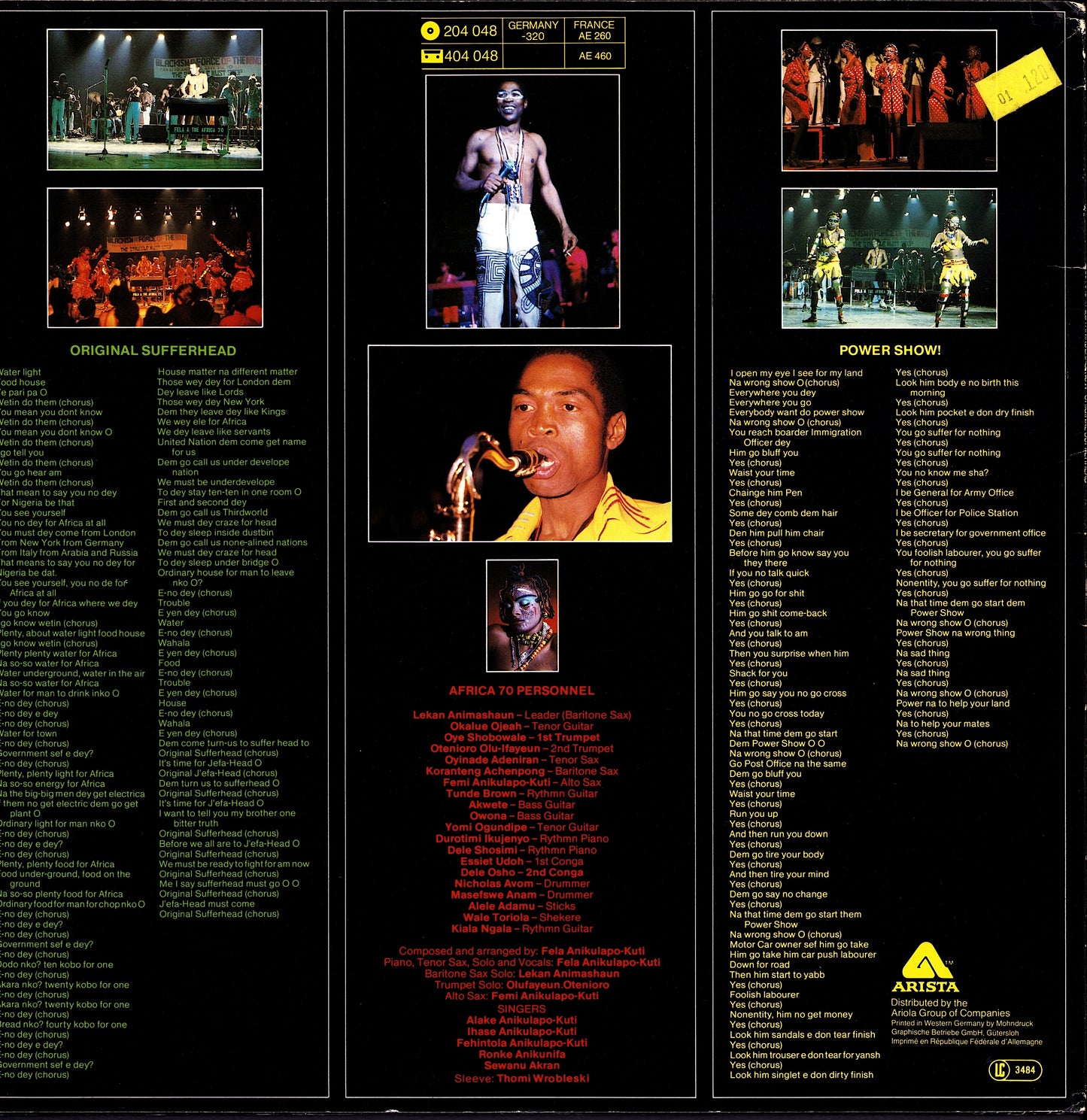 Fḛlá Anikulapo-Kuti – Original Sufferhead Vinyl LP