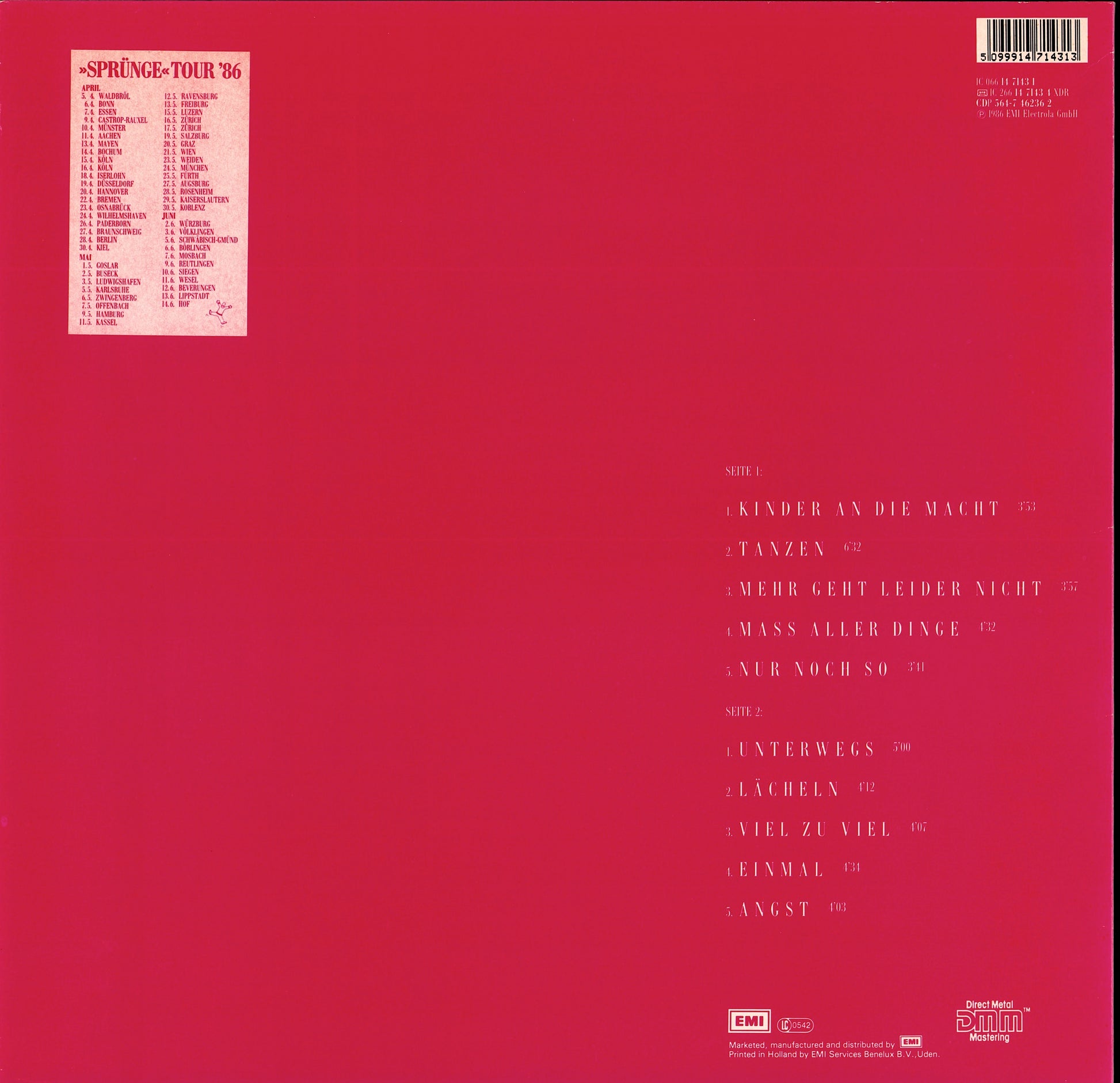 Herbert Grönemeyer – Sprünge Vinyl LP