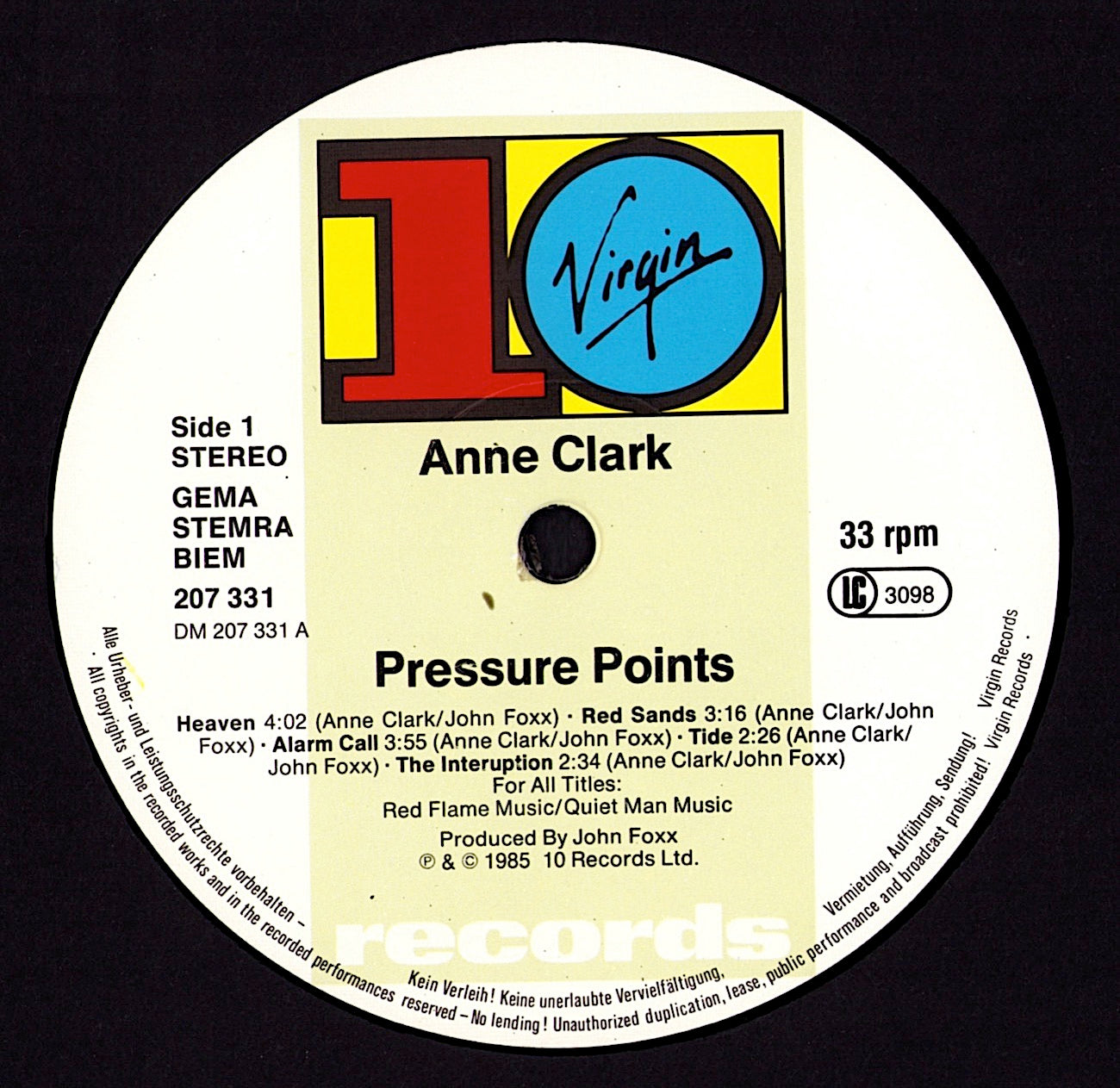 Anne Clark – Joined Up Writing Vinyl LP Kopie