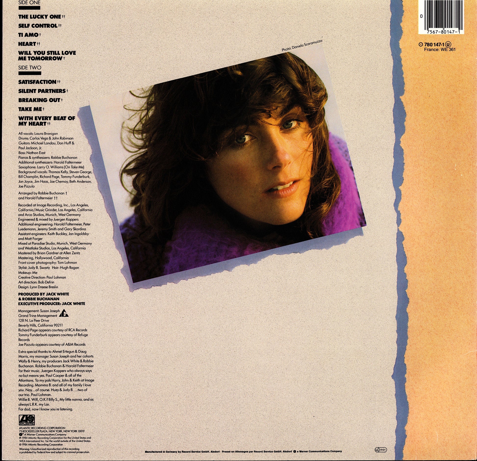 Laura Branigan - Self Control Vinyl LP Kopie