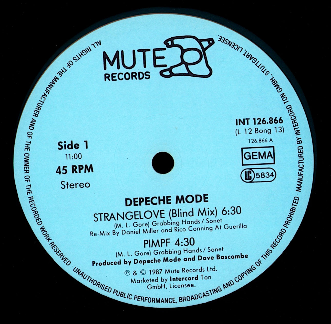 Depeche Mode - Strangelove Orange Transparent Vinyl 12" Maxi-Single Kopie