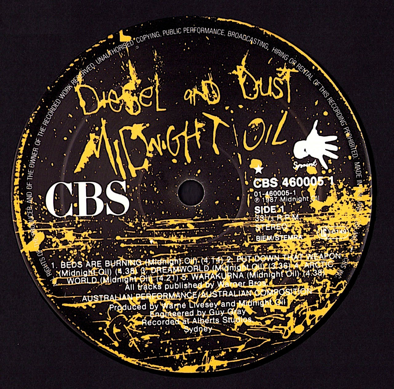 Midnight Oil ‎- Diesel and Dust Vinyl LP