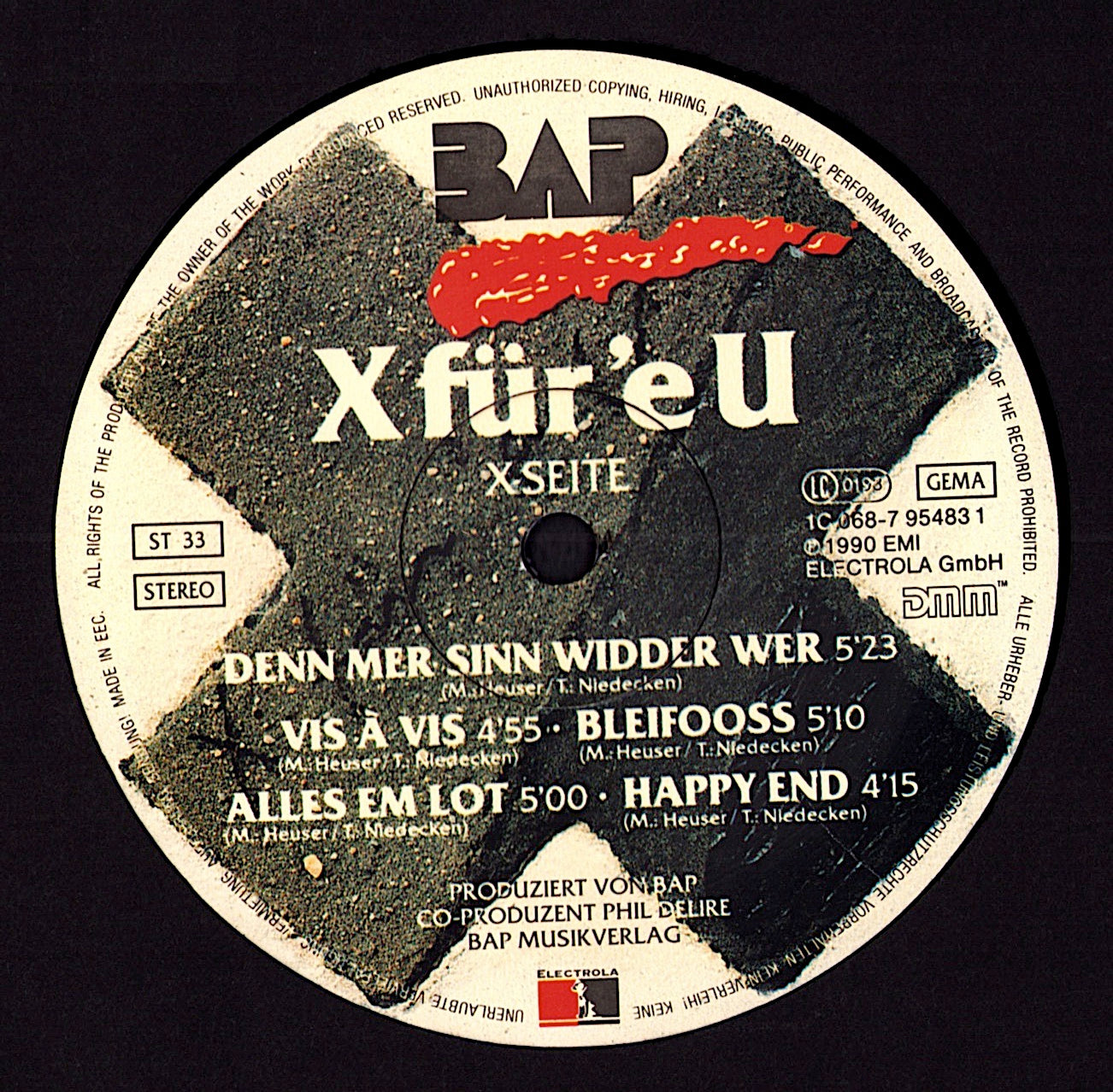 BAP – X Für 'e U Vinyl LP | DE Original | 1990