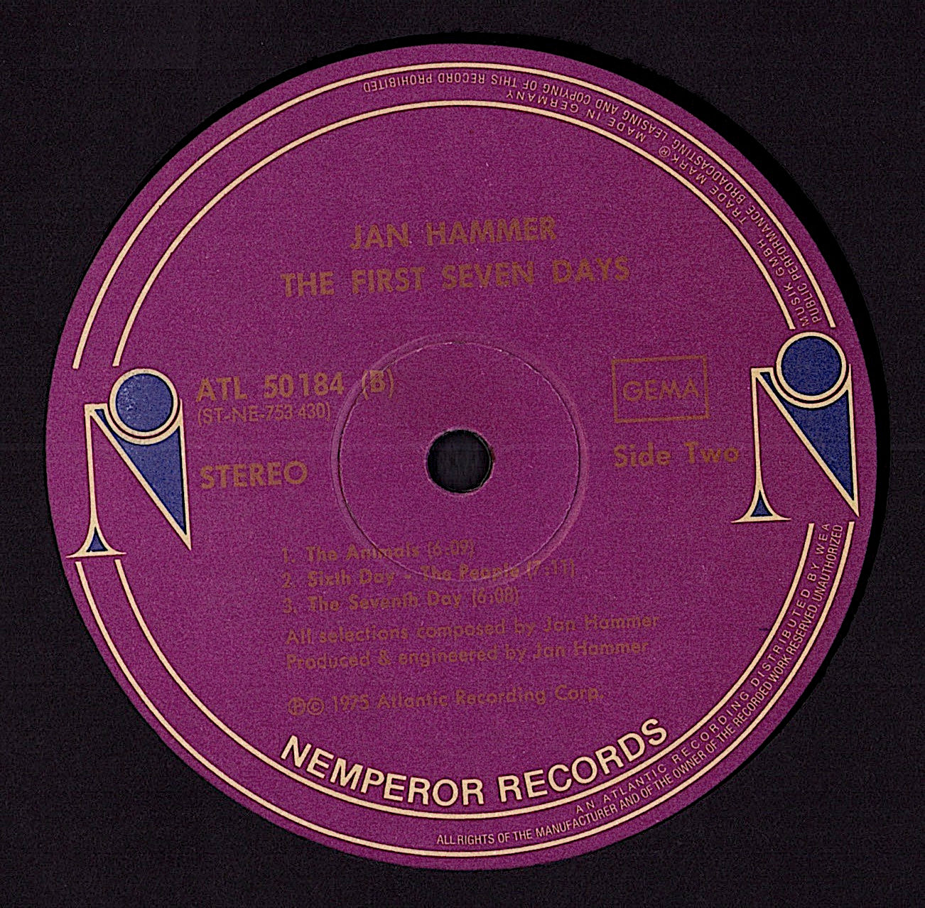 Jan Hammer – The First Seven Days Vinyl LP | US Original | 1975