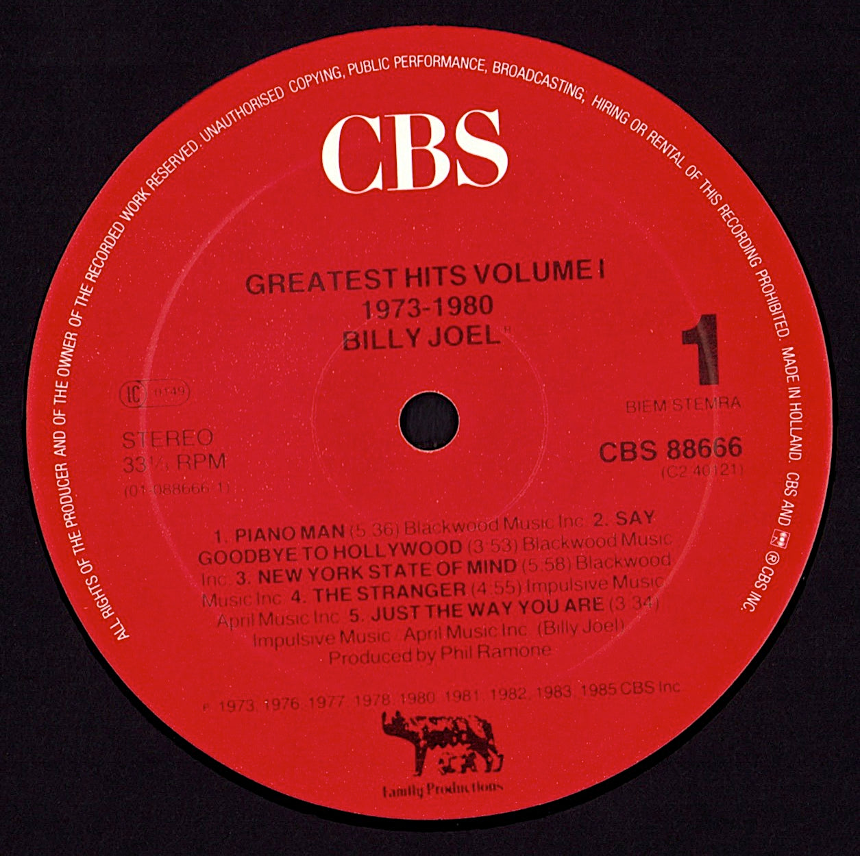 Billy Joel – Greatest Hits Volume I & Volume II Vinyl 2LP Kopie