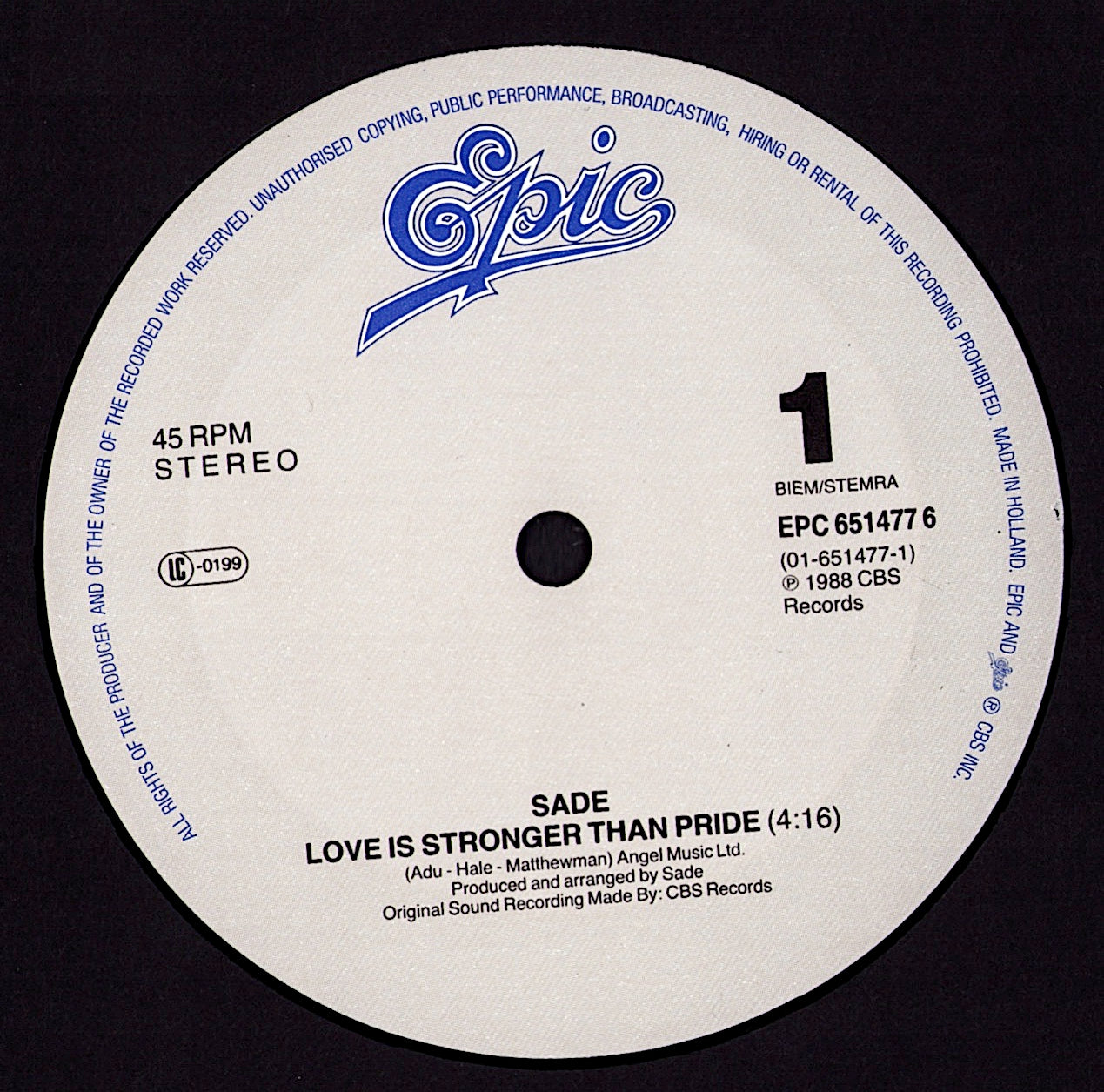 Sade - Your Love Is King Vinyl 12" Kopie