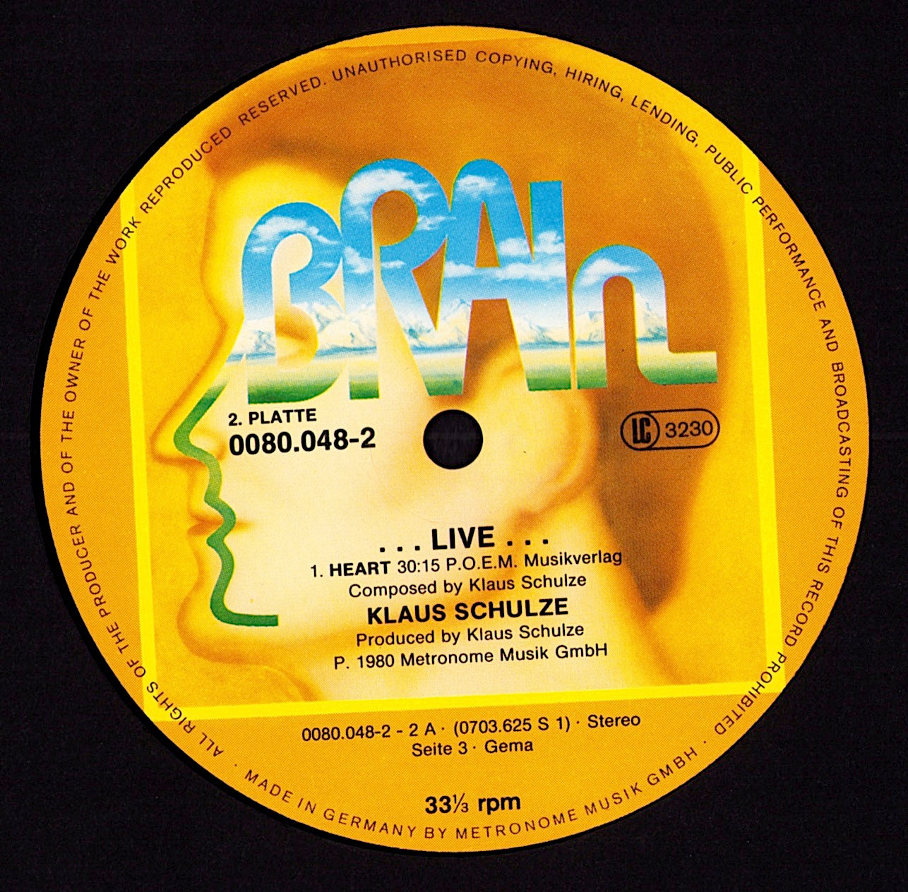 Klaus Schulze – ...Live... (Vinyl 2LP | DE Original | 1980)